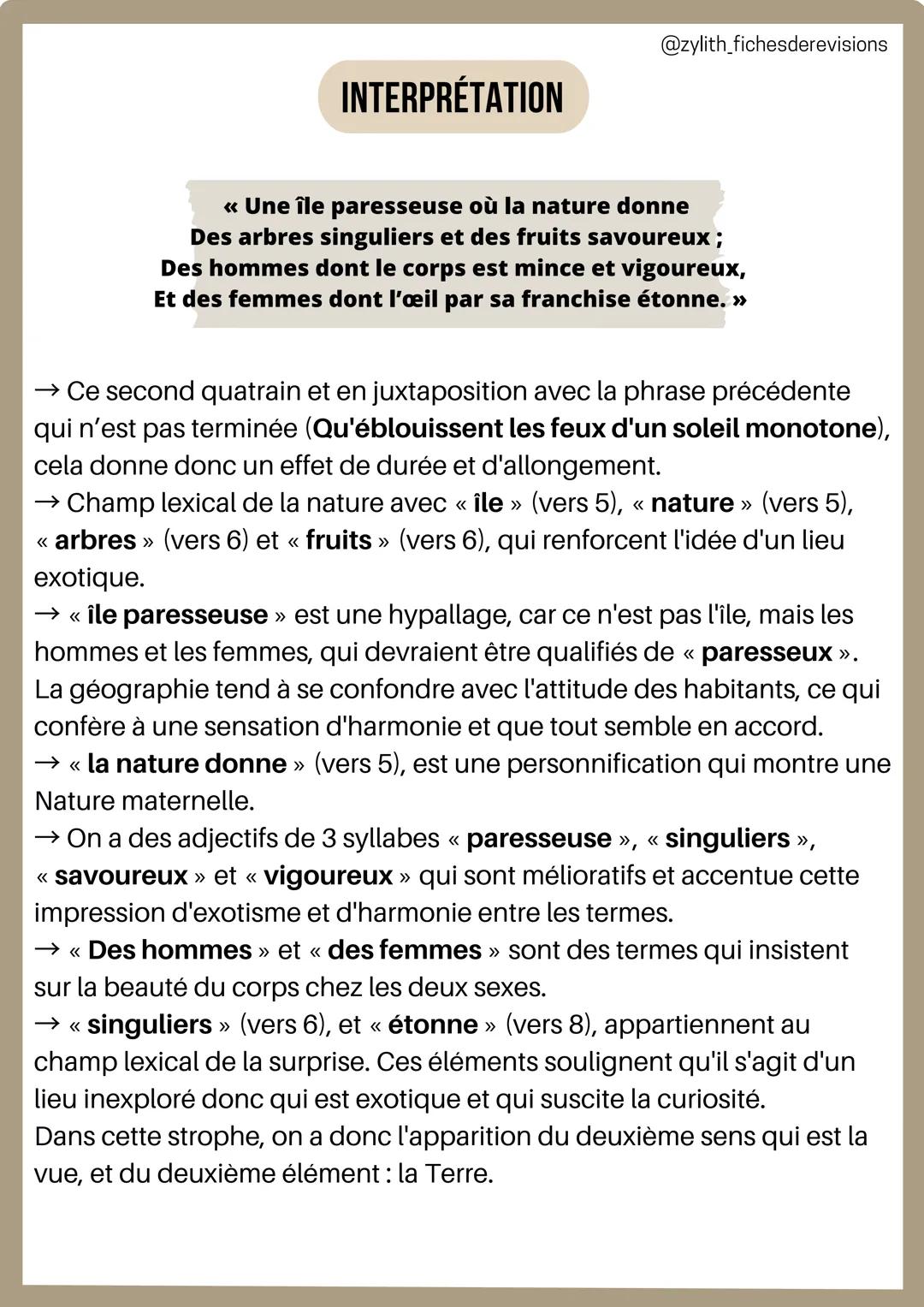 # Francais
ORAL
@zylith_fichesderevisions

Analyse linéaire : Parfum exotique
Charles Baudelaire

INTRODUCTION

*   L'AUTEUR: Charles Baudel