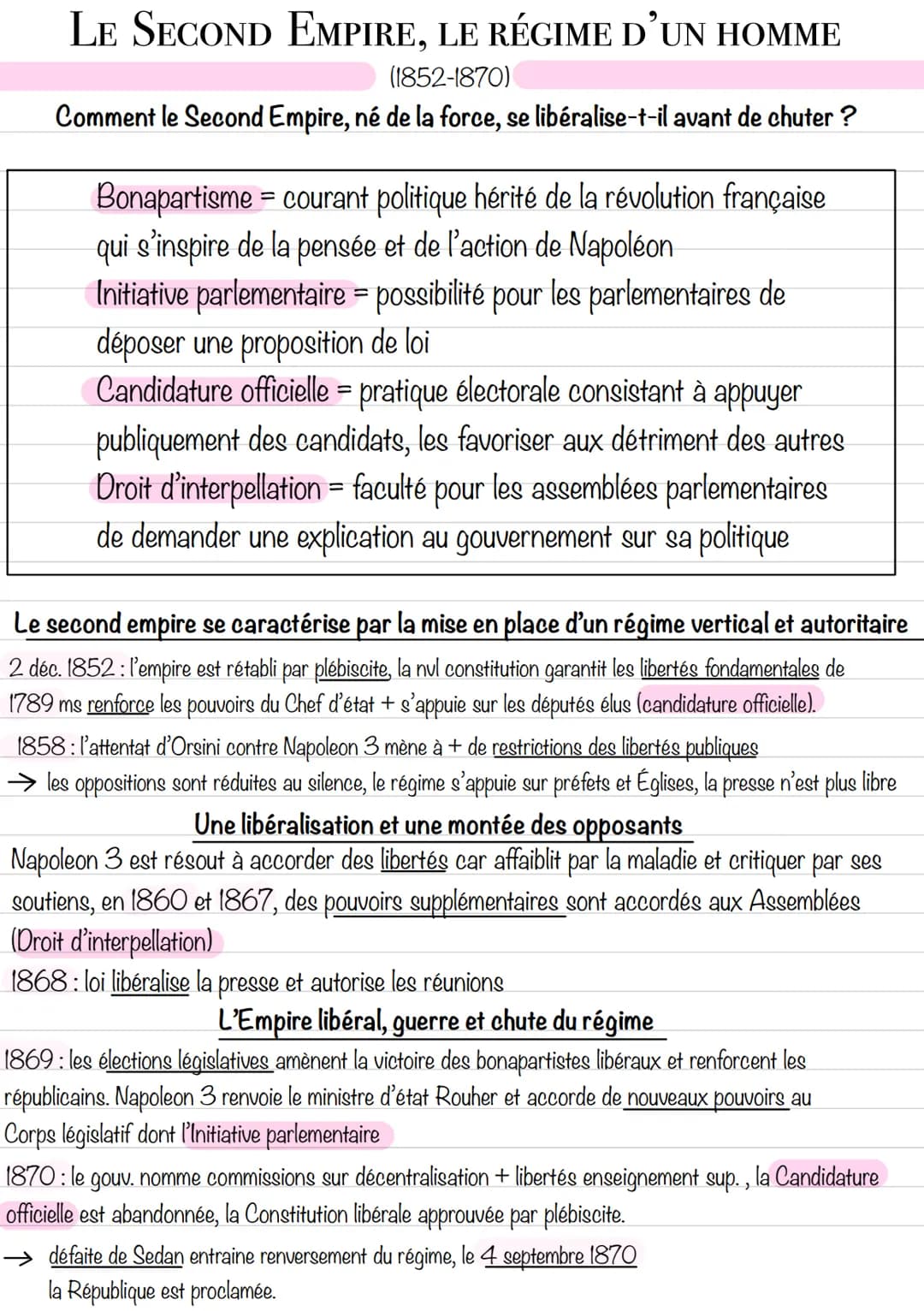 LE SECOND EMPIRE, LE RÉGIME D'UN HOMME
(1852-1870)
Comment le Second Empire, né de la force, se libéralise-t-il avant de chuter ?
Bonapartis