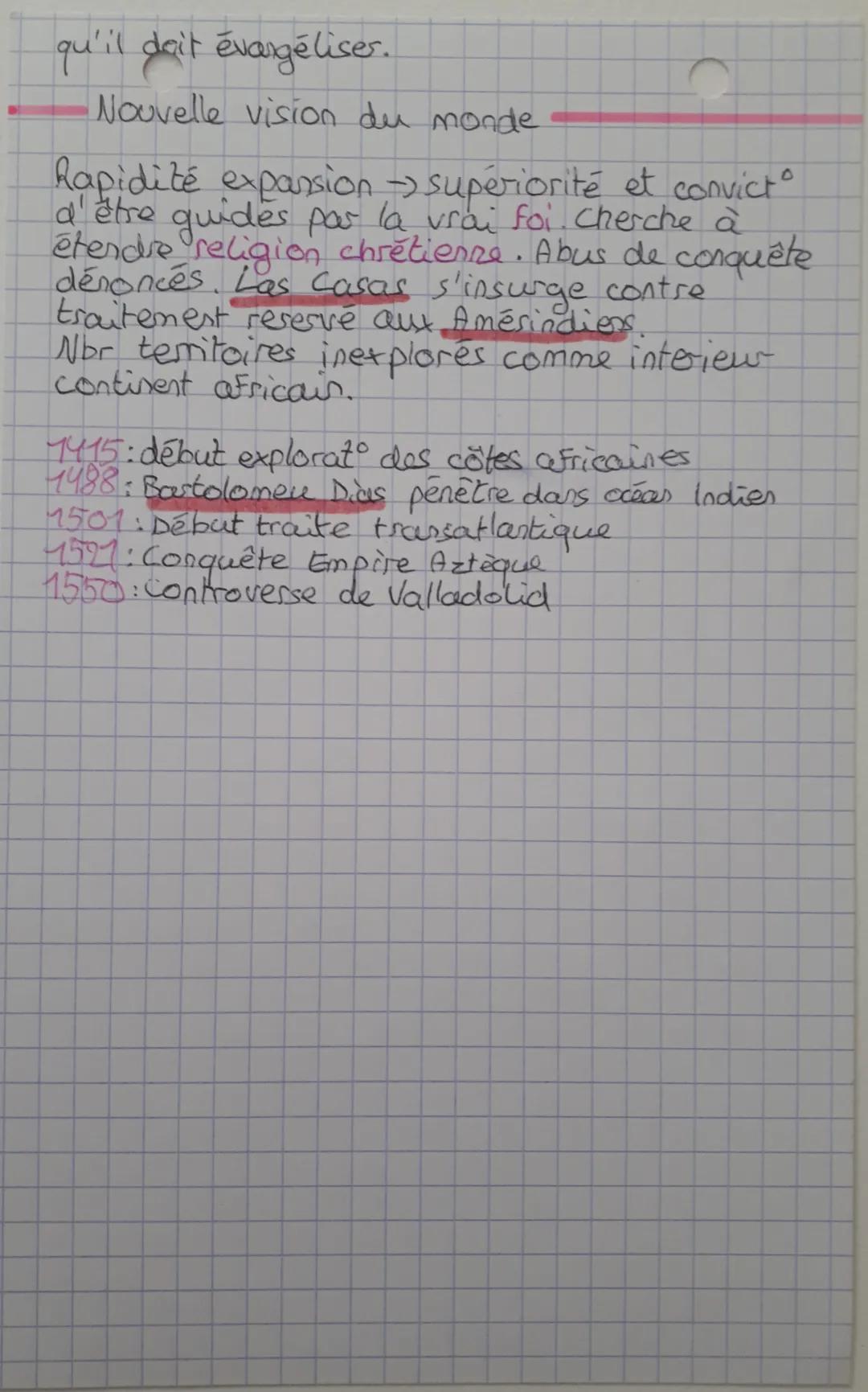 # OUVERTURE ATLANTI-
QUE: ENV MONDE

Les Européens sur toutes les mess du monde

Christophe colomb: portugais au service
Espagne. Découure A