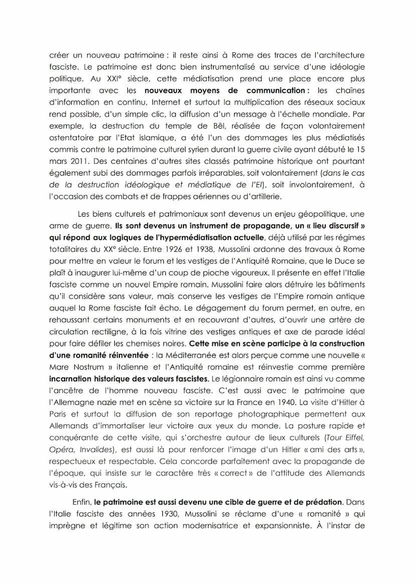 AXE 1 LES ENJEUX POLITIQUES ET SOCIAUX DU PATRIMOINE
Identifier le patrimoine c'est reconnaitre des critères qui le caractérisent et en font