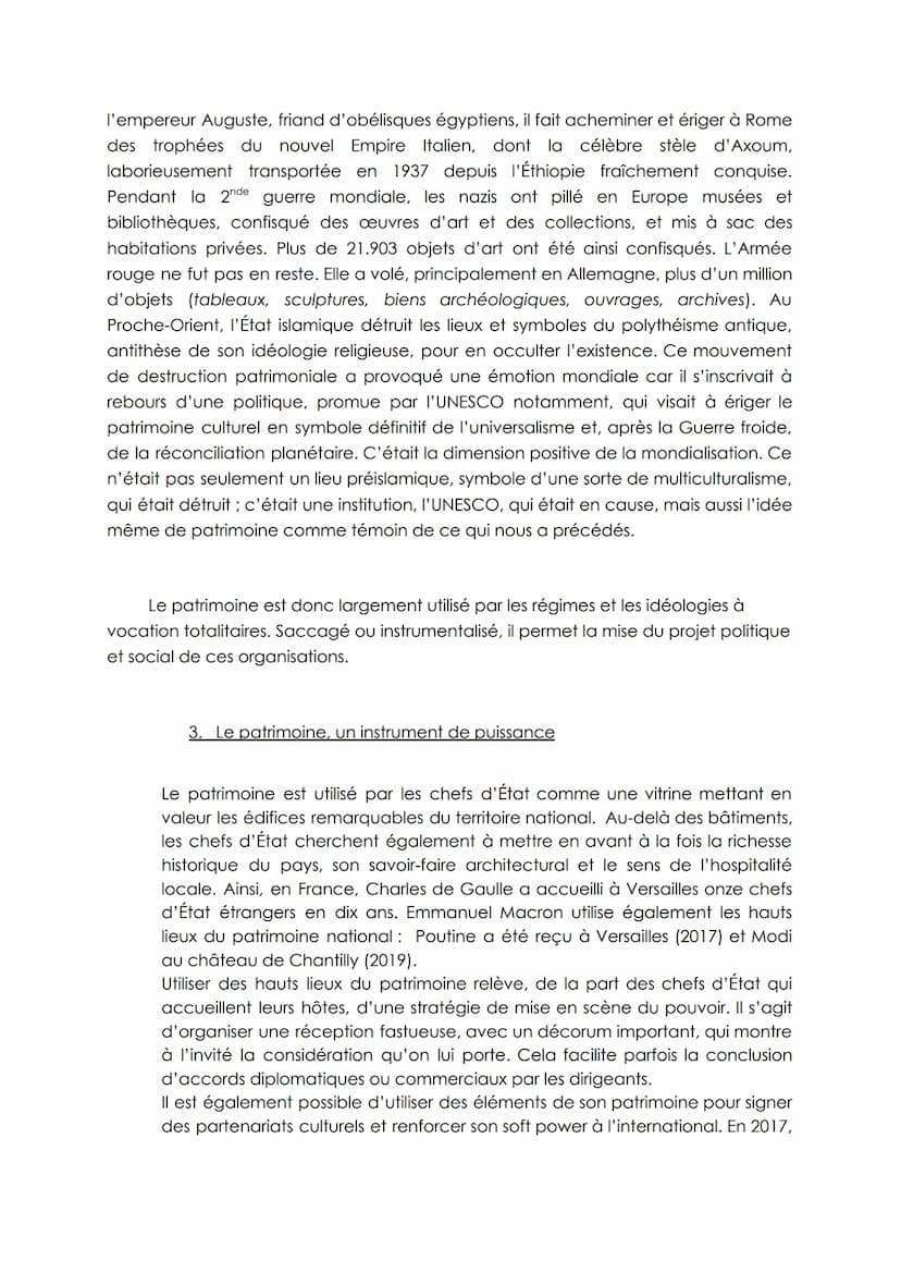 AXE 1 LES ENJEUX POLITIQUES ET SOCIAUX DU PATRIMOINE
Identifier le patrimoine c'est reconnaitre des critères qui le caractérisent et en font