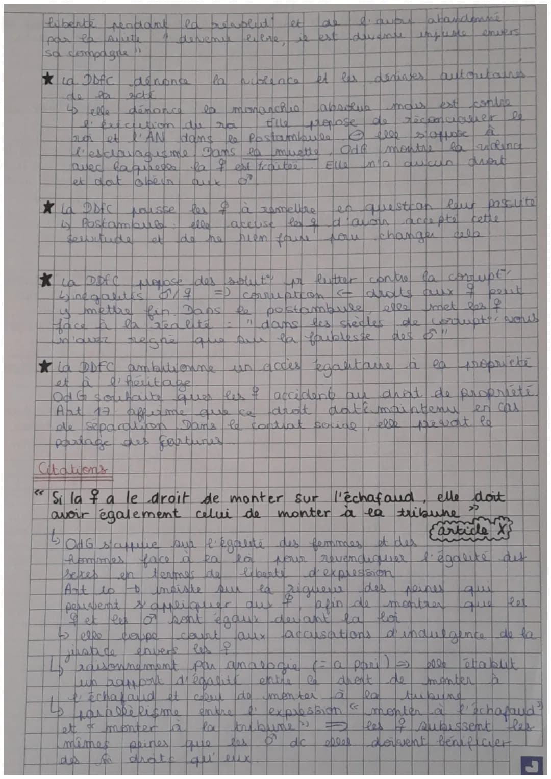 DISSERTATION
"La Déclaration des Droits de la Femme et de la Citoyenne
'de Olympe de Gouges.
Pova les analyses du sujet
Les mots à difina (s