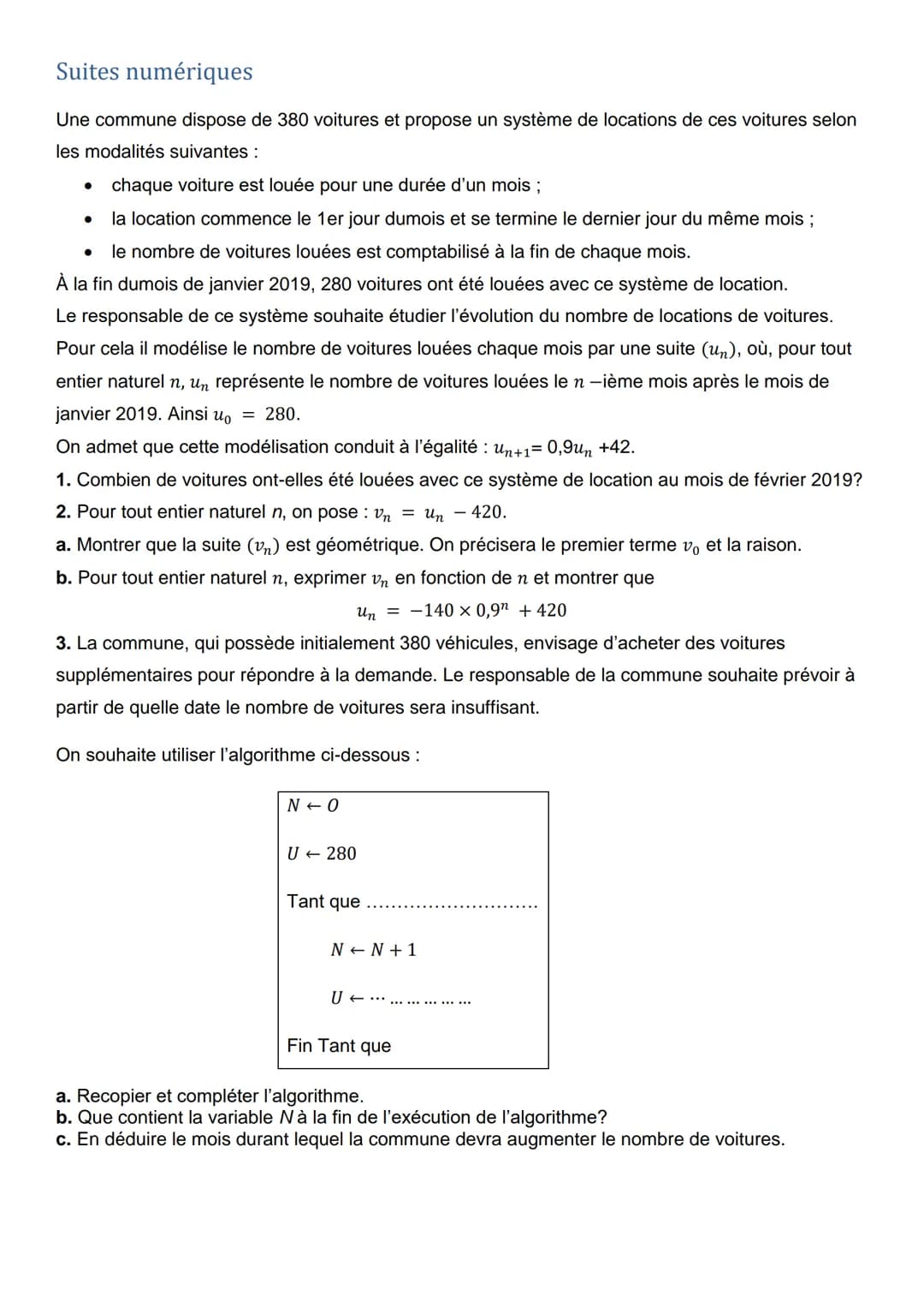 Feuille de révision n°2
Dérivées
Exercice 1
Pour chacune des fonctions données, déterminer la fonction dérivée en détaillant soigneusement
v