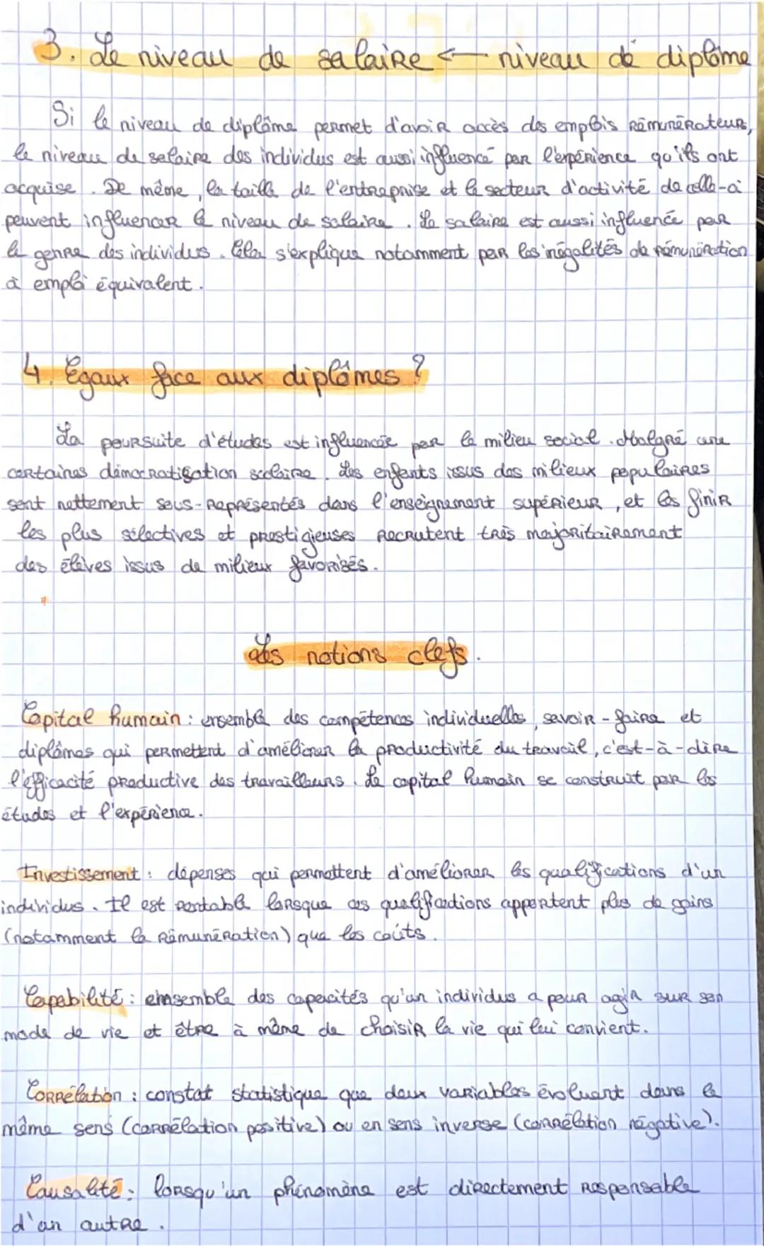 1. des études, un investissement en capital
humaine
Dans notre société, ceux qui ont fait les plus longues études sont en
règle générale ceu