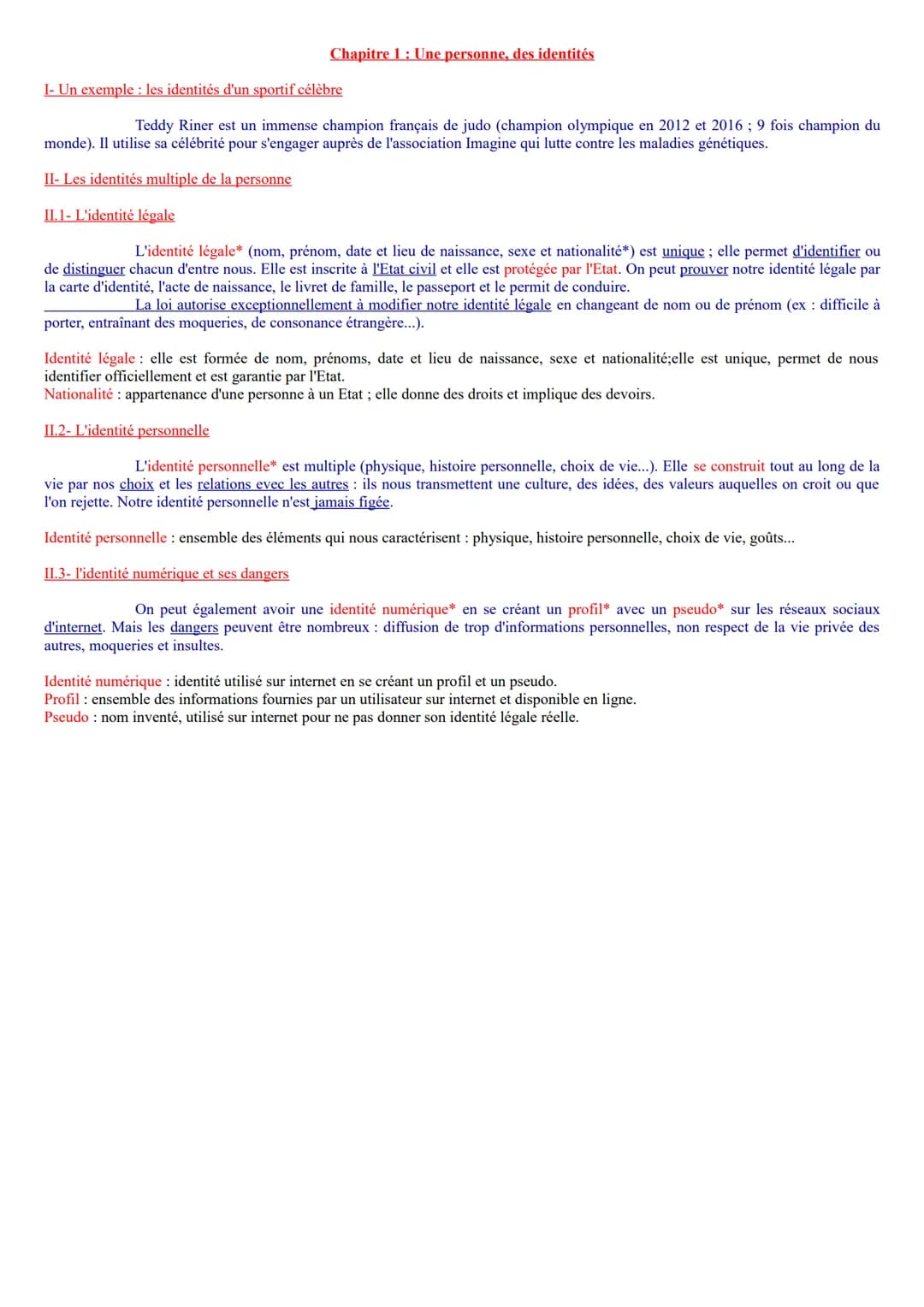 Chapitre 1: Une personne, des identités
I- Un exemple : les identités d'un sportif célèbre
Teddy Riner est un immense champion français de j