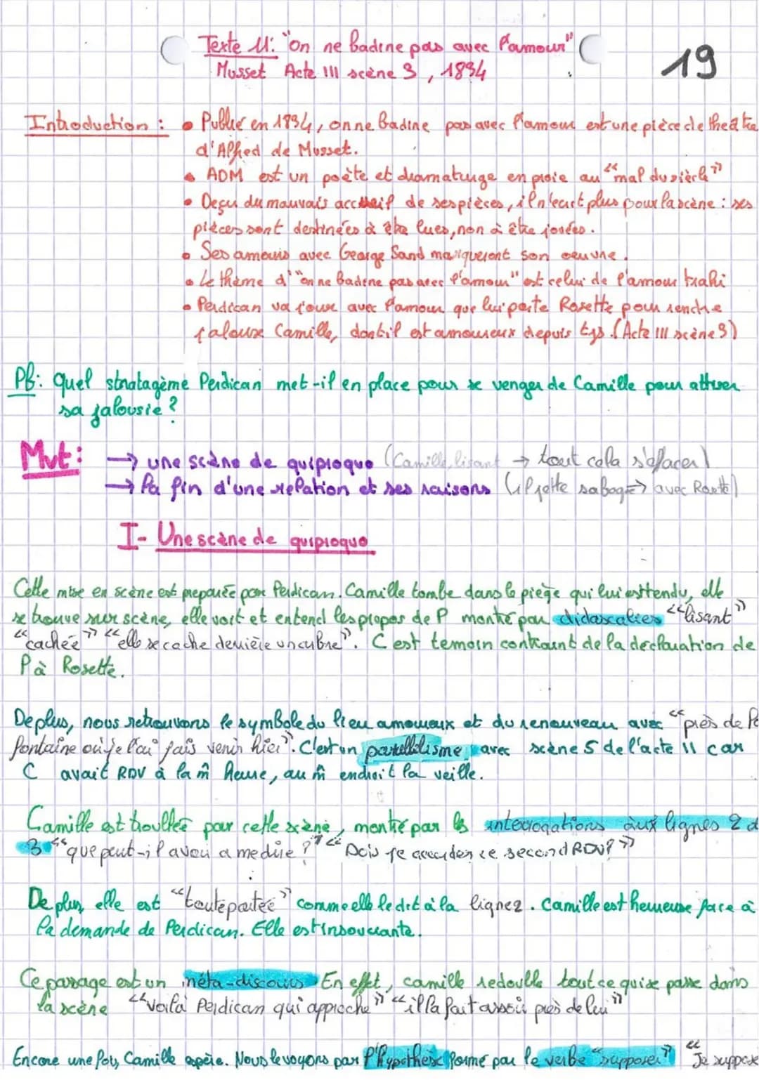  on ne badine pas avec l'amour Musset Acte 3 scène III