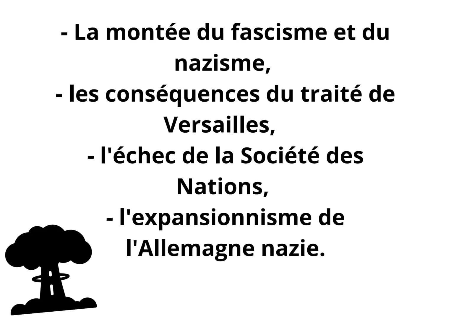 Quelle est la date de la
signature de l'Armistice
de la Première Guerre
mondiale ? Le 11
novembre
1918.
Q Quelles sont les
causes principale