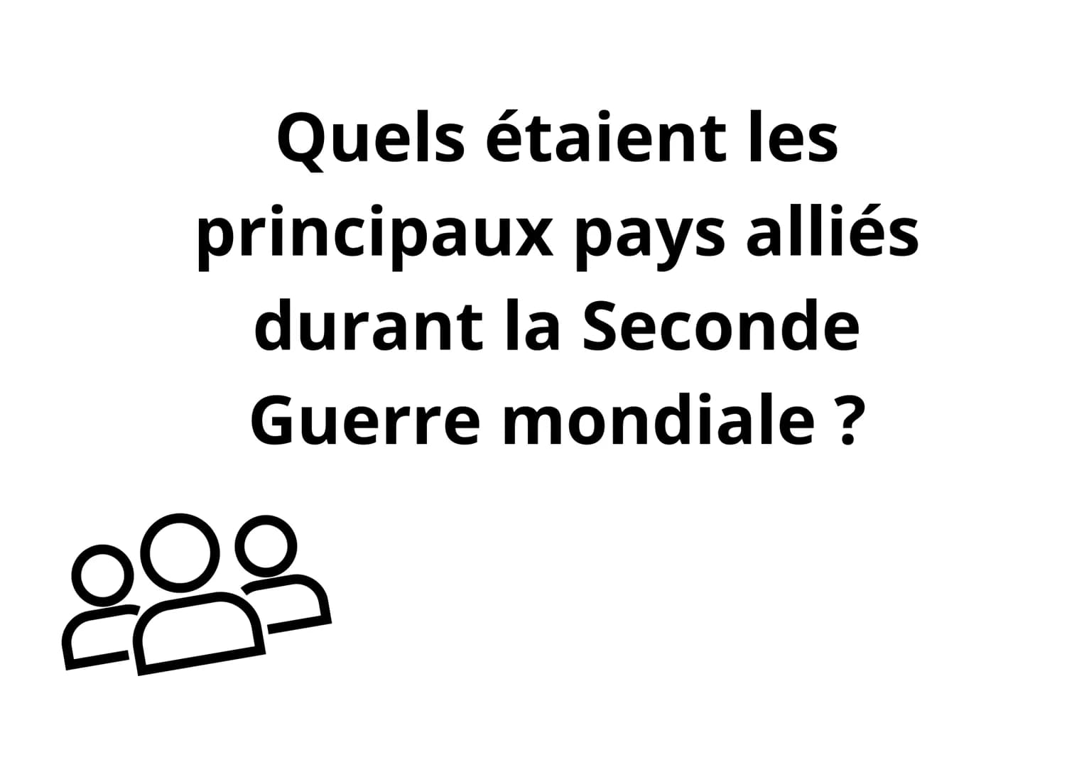 Quelle est la date de la
signature de l'Armistice
de la Première Guerre
mondiale ? Le 11
novembre
1918.
Q Quelles sont les
causes principale