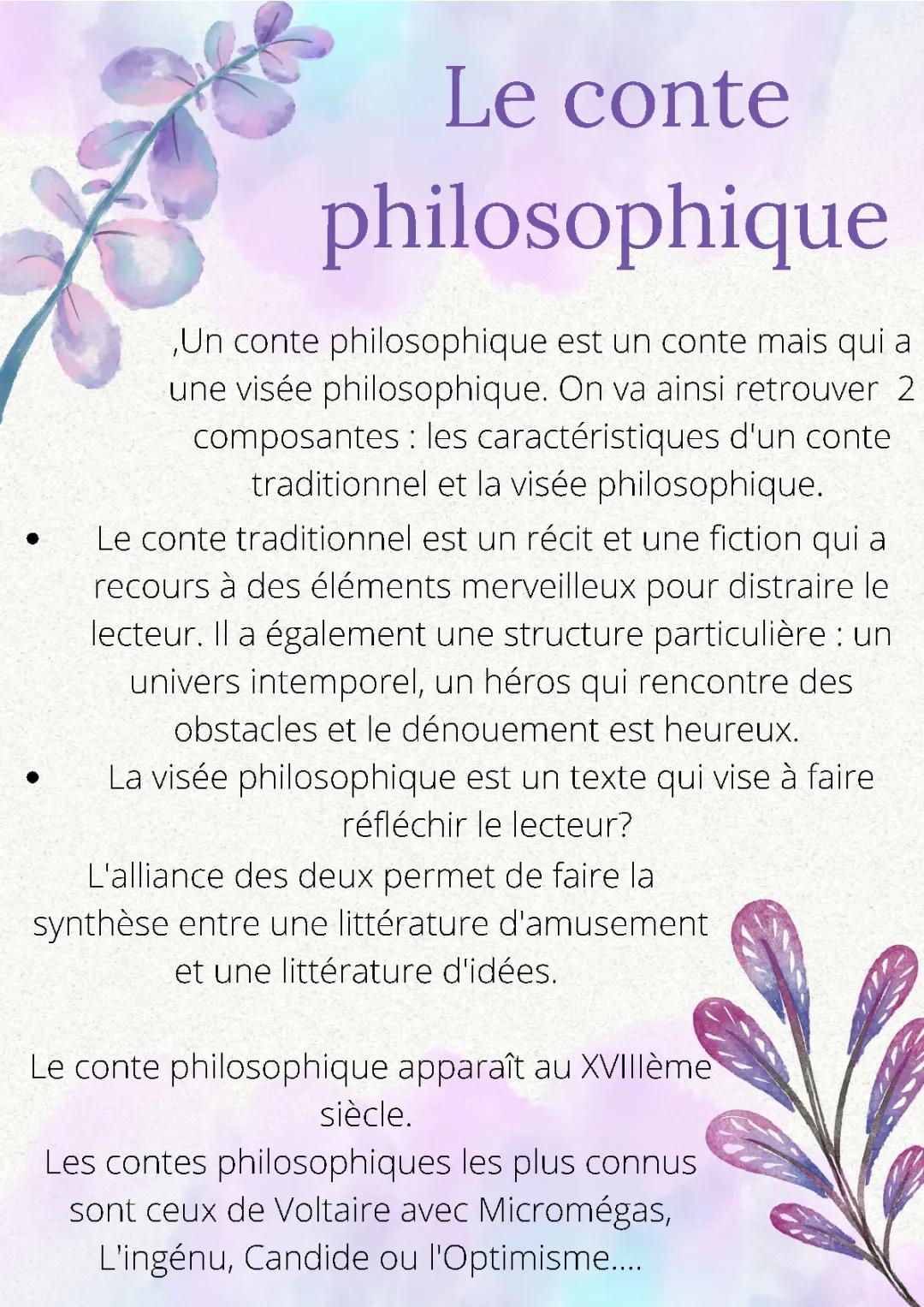 Exemple de Conte Philosophique Court PDF - Définition et Caractéristiques