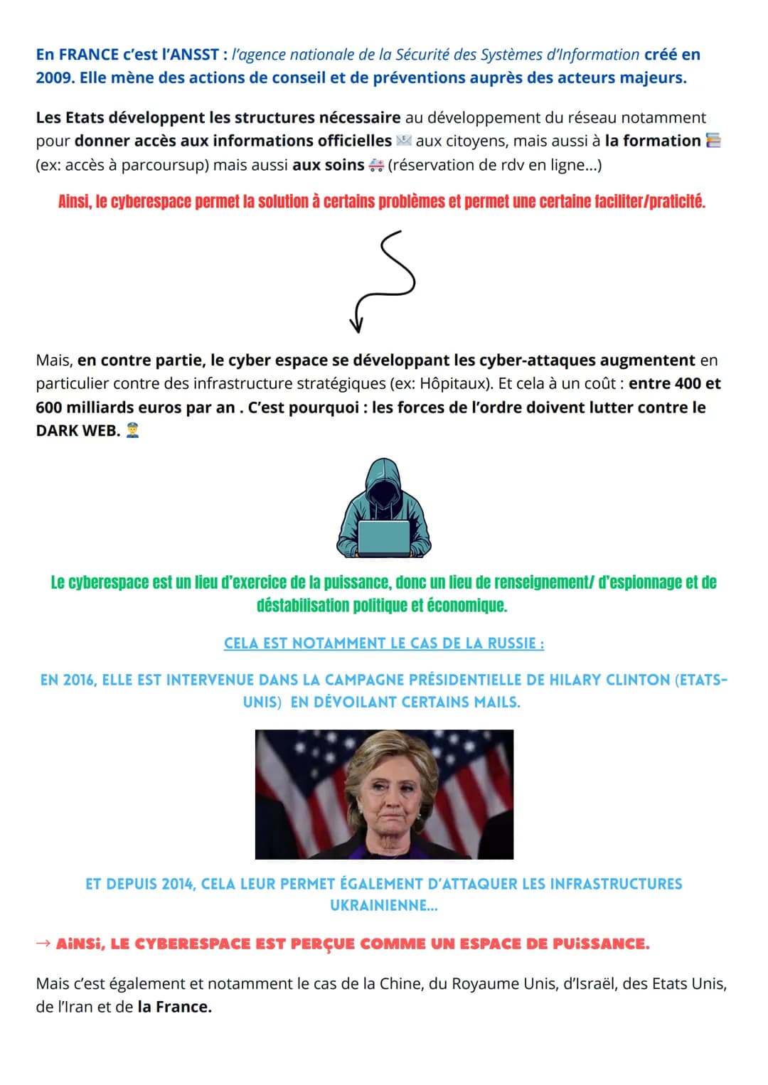 00000
THÈME CONCLUSIF
LE CYBERESPACE
HGGSP-TERMINALE
Ö
*
ooooo
00000
*
Le cyberespace : conflictualité et coopération entre les acteurs
INTR