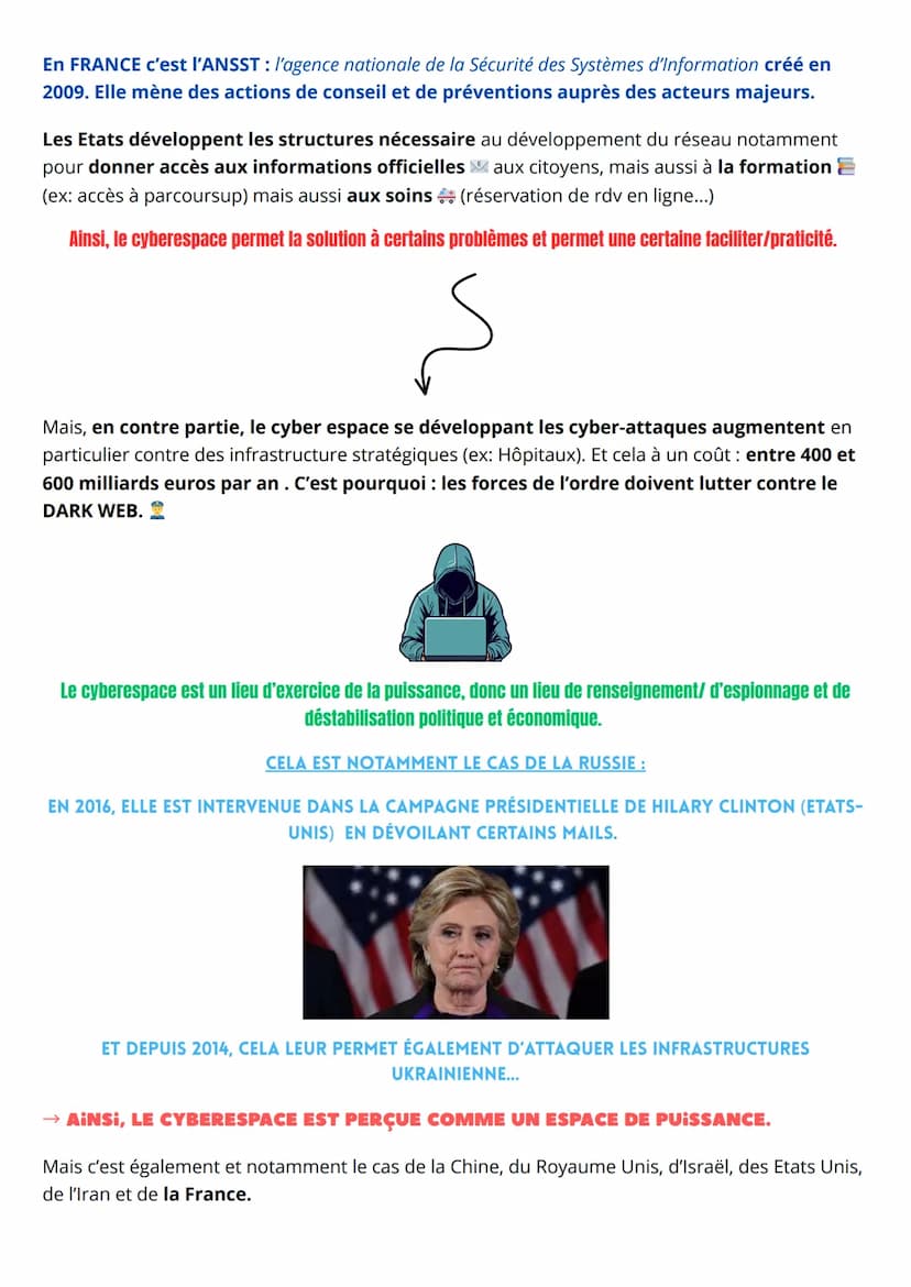 00000
THÈME CONCLUSIF
LE CYBERESPACE
HGGSP-TERMINALE
Ö
*
ooooo
00000
*
Le cyberespace : conflictualité et coopération entre les acteurs
INTR