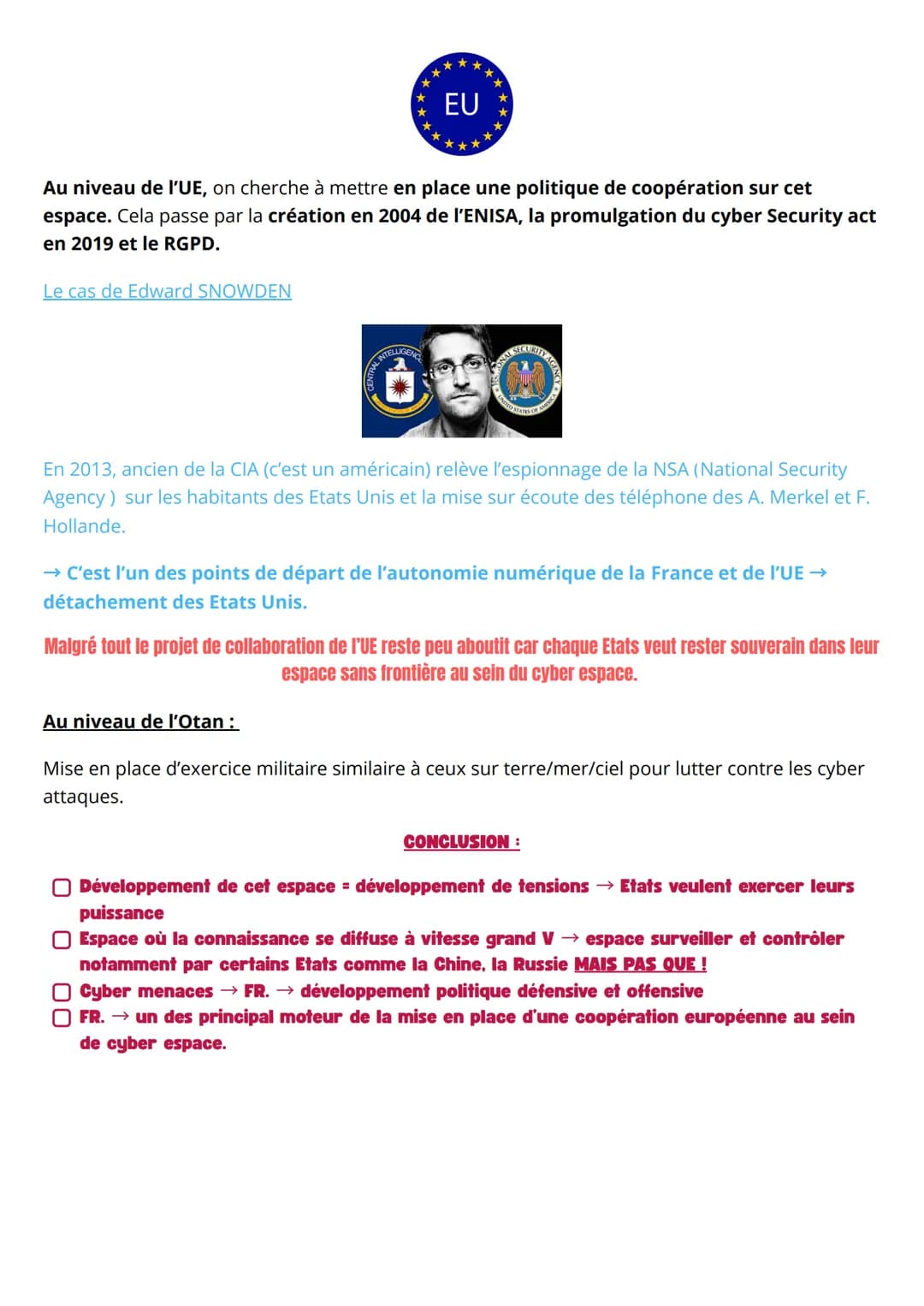00000
THÈME CONCLUSIF
LE CYBERESPACE
HGGSP-TERMINALE
Ö
*
ooooo
00000
*
Le cyberespace : conflictualité et coopération entre les acteurs
INTR