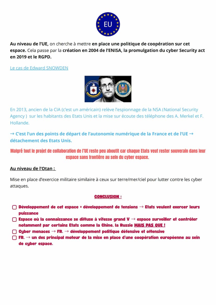 00000
THÈME CONCLUSIF
LE CYBERESPACE
HGGSP-TERMINALE
Ö
*
ooooo
00000
*
Le cyberespace : conflictualité et coopération entre les acteurs
INTR