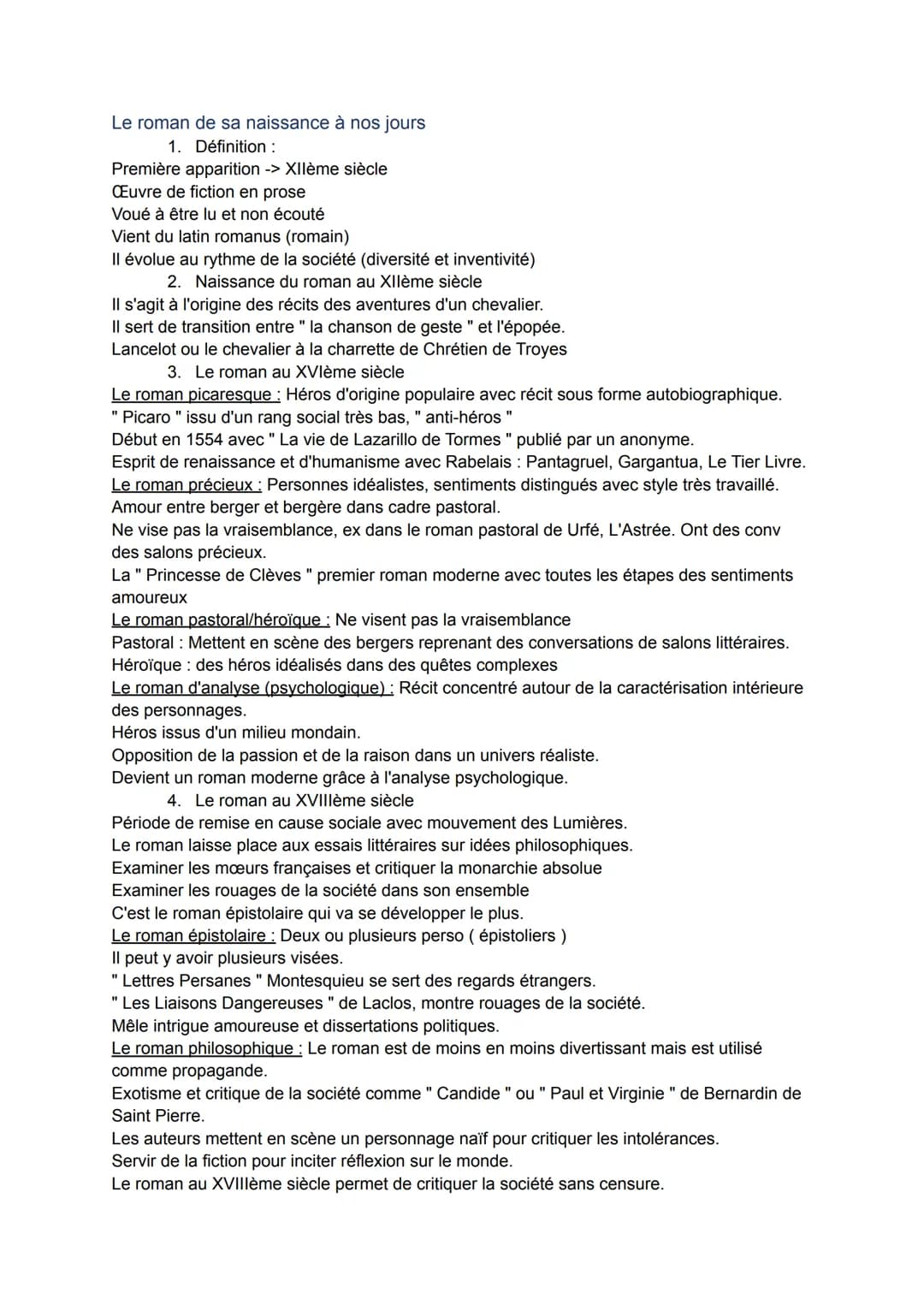 
<h2 id="dfinition">Définition</h2>
<p>Le roman est apparu pour la première fois au XIIème siècle. Il s'agit d'une œuvre de fiction en prose