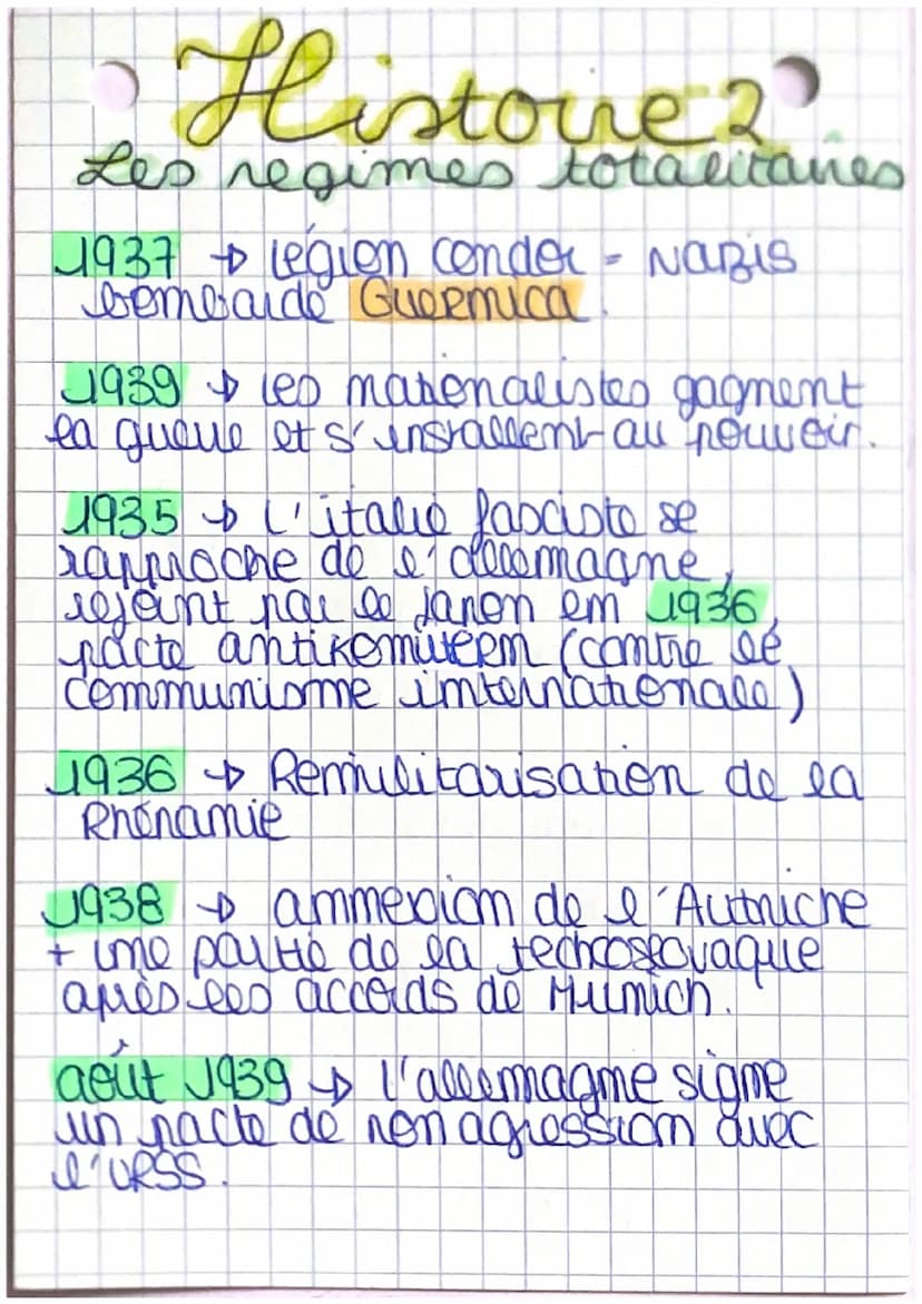 5 histoire s
les regimes totalitaires
Date SGM → 1939-1945
URSS + 1917 (Revolution Russe)
i Joseph stalime + PC US partle
communiste de L'VE