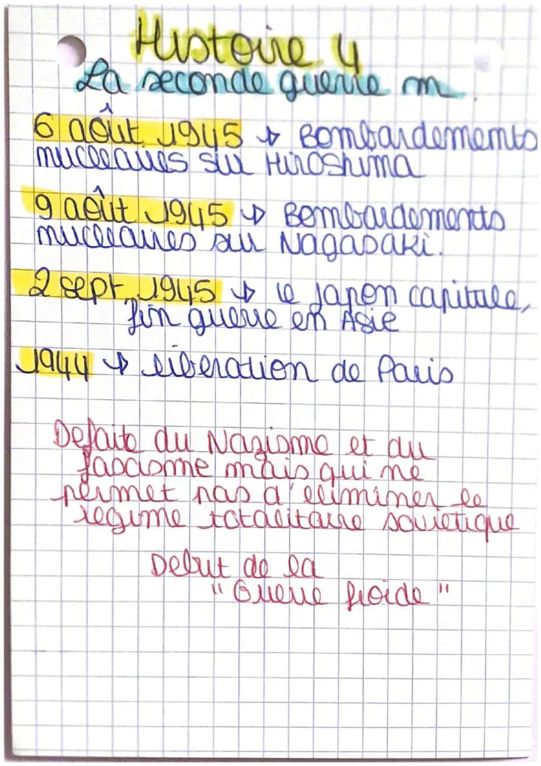 5 histoire s
les regimes totalitaires
Date SGM → 1939-1945
URSS + 1917 (Revolution Russe)
i Joseph stalime + PC US partle
communiste de L'VE