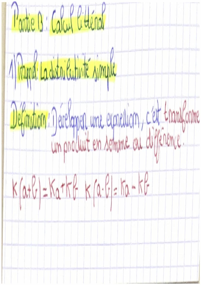 Maths • Rappel de calcul Chap. 1
•
Partie A: Calcul numérique
1. nappel les fractions
£ + b = a+b Pour additiommer ou soustraire
व
des fract