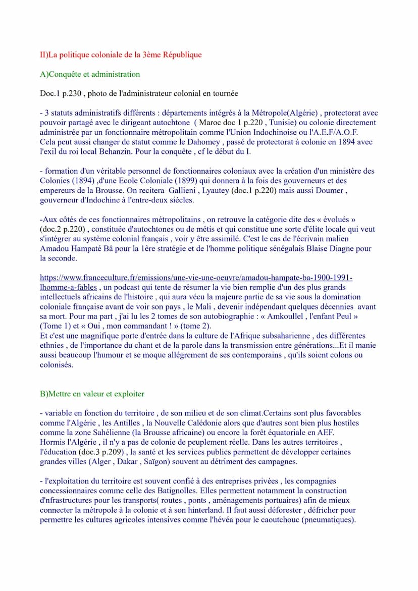 
<h2 id="introduction">Introduction</h2>
<h3 id="mtropoleetcolonies">Métropole et colonies</h3>
<p>La colonisation française à l'époque mode