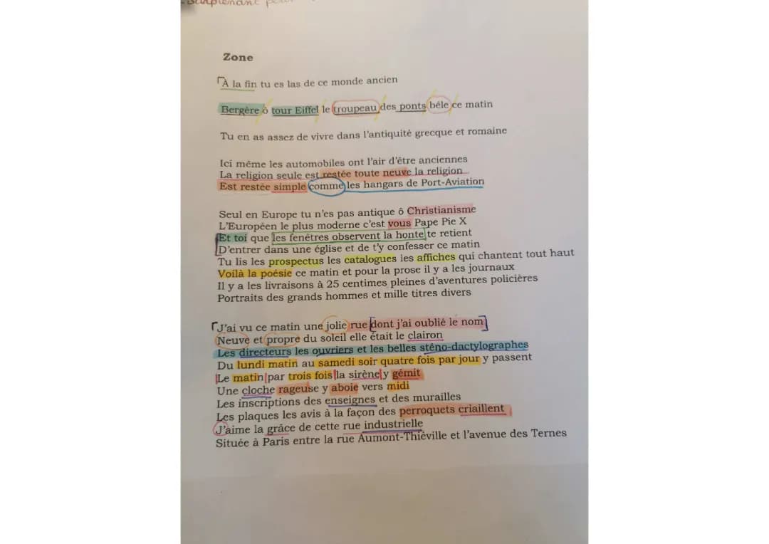 Zone d'Apollinaire : Analyse Poème et Résumé Facile