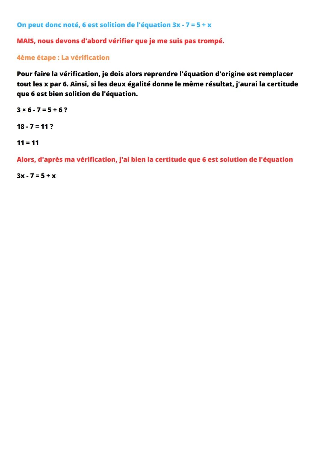 Les équations
1) Qu'est ce qu'une équation ?
- Une équation est une égalité dans laquelle on cherche la valeur de une ou de
plusieurs inconn