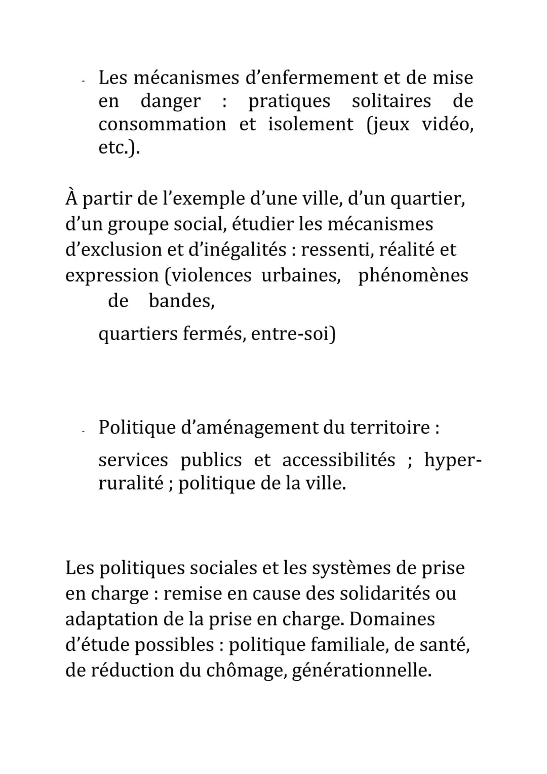 Axe 1: Fondements et fragilités du
lien social
Questionnement : Comment les fondements du
lien social se trouvent aujourd'hui fragilisés ?
C