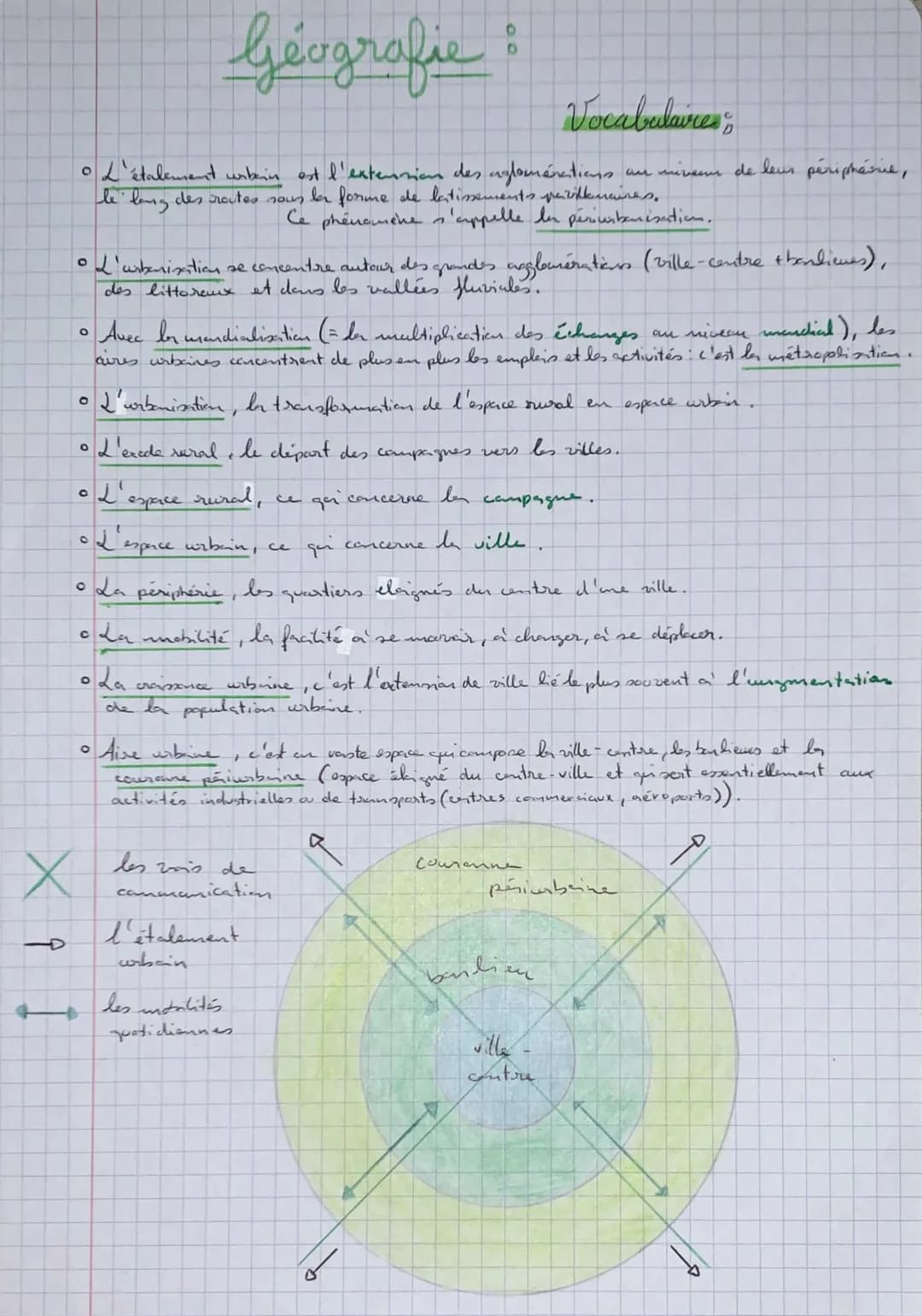 Géographie Les aires urbaines en France