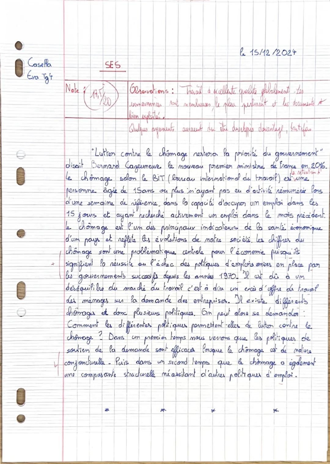 I- Les politiques de soutien à la demande sont efficaces contre le chômage lorsqu'il est de nature conjoncturelle.

L'analyse keynésienne du