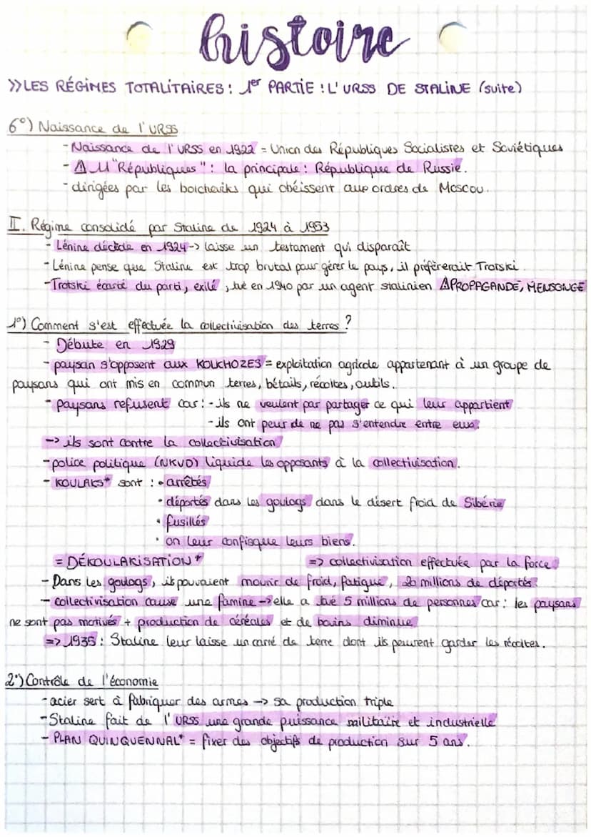 histoire
>>LES RÉGIMES TOTALITAIRES: Jer PARTIE : L'URSS DE STAUNE
I. Definitions
-TSAR: empereur en Russie.
-BOLCHEVIK: parti révolutionnai