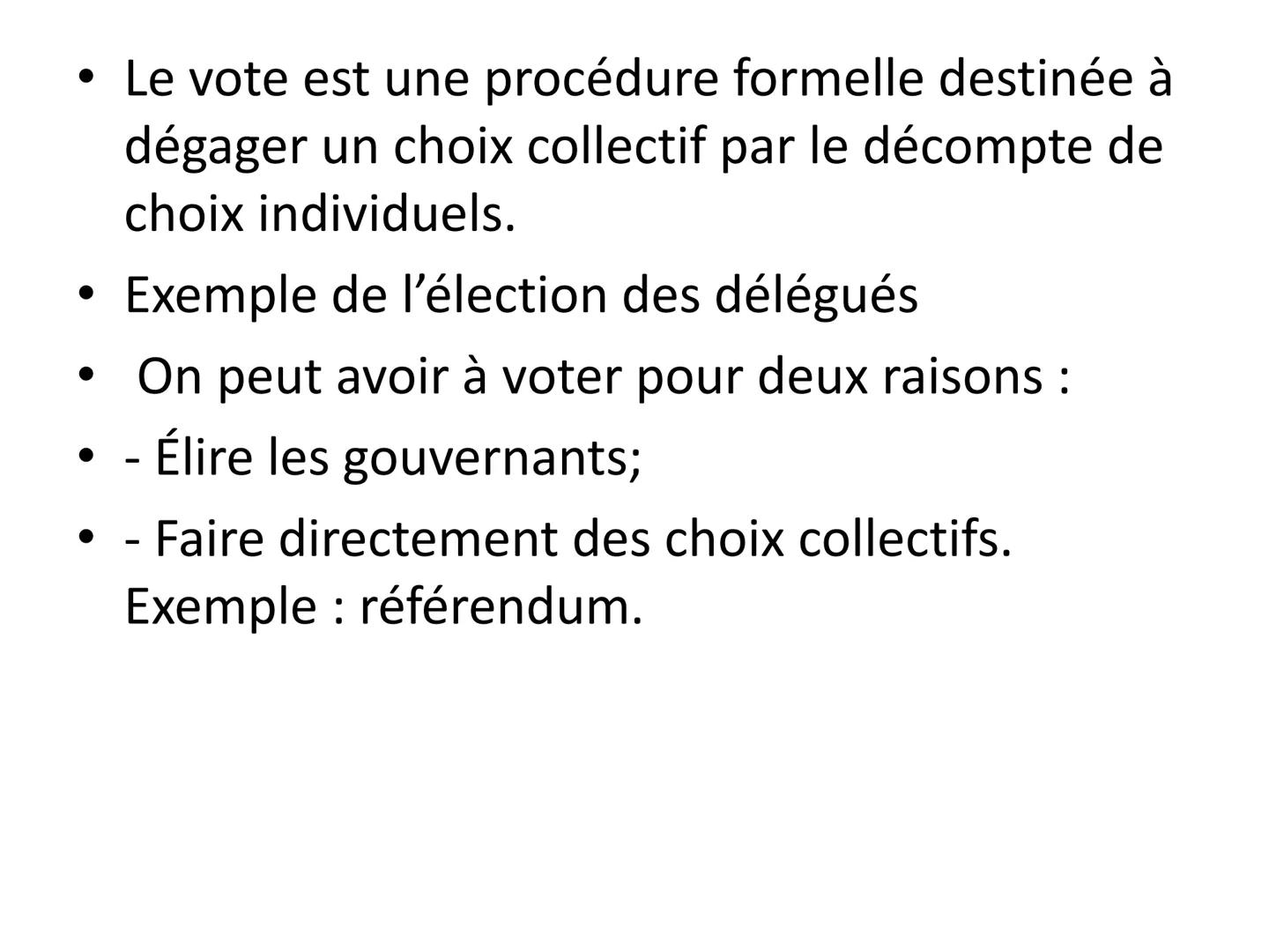 Chapitre 6 : Voter : une affaire
individuelle ou collective?
Introduction
L'instauration du suffrage universel a permis à
l'ensemble des cit