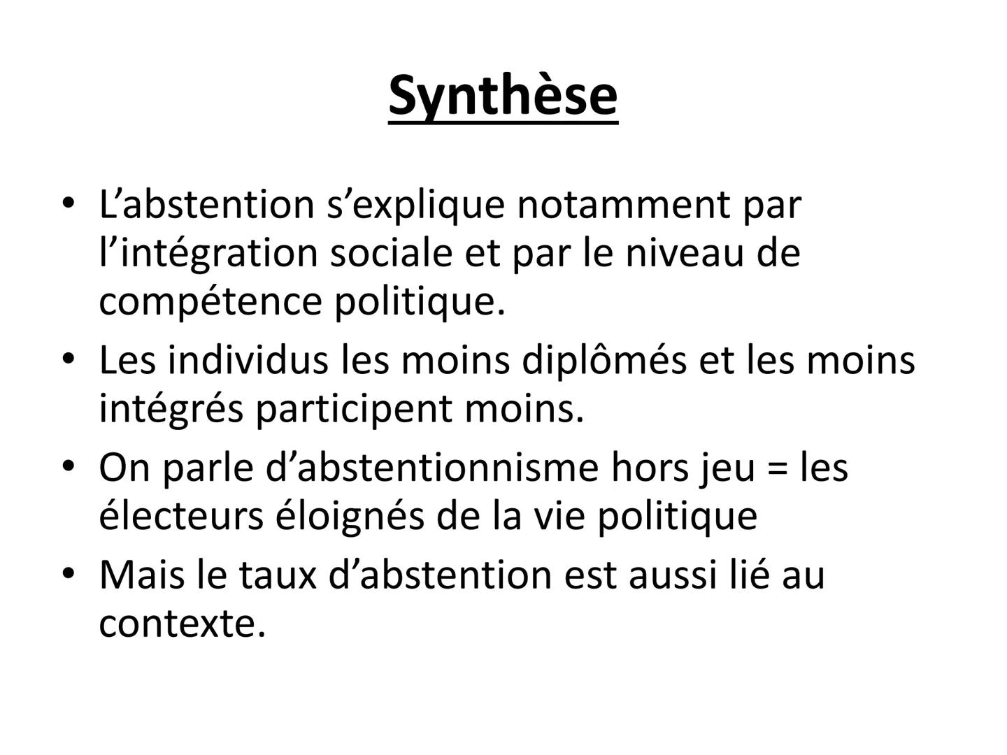 Chapitre 6 : Voter : une affaire
individuelle ou collective?
Introduction
L'instauration du suffrage universel a permis à
l'ensemble des cit