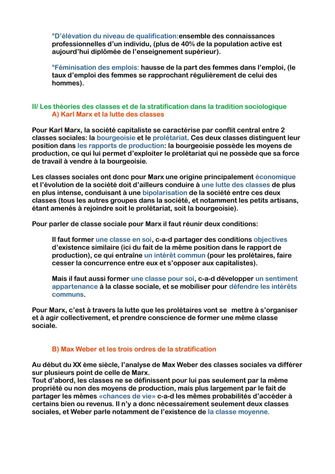 Chapitre 5: Comment est structurée la société française actuelle ?
I/ Un espaces social hiérarchisé qui se transforme en continûment
social
