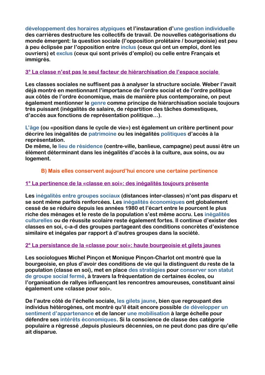 Chapitre 5: Comment est structurée la société française actuelle ?
I/ Un espaces social hiérarchisé qui se transforme en continûment
social

