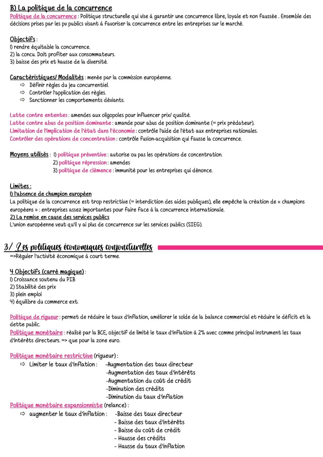Chap 3: Quelles politiques économique dans le cadre européen ?
1/Integration européenne, marché unique et croissance
A) Les grandes caractér