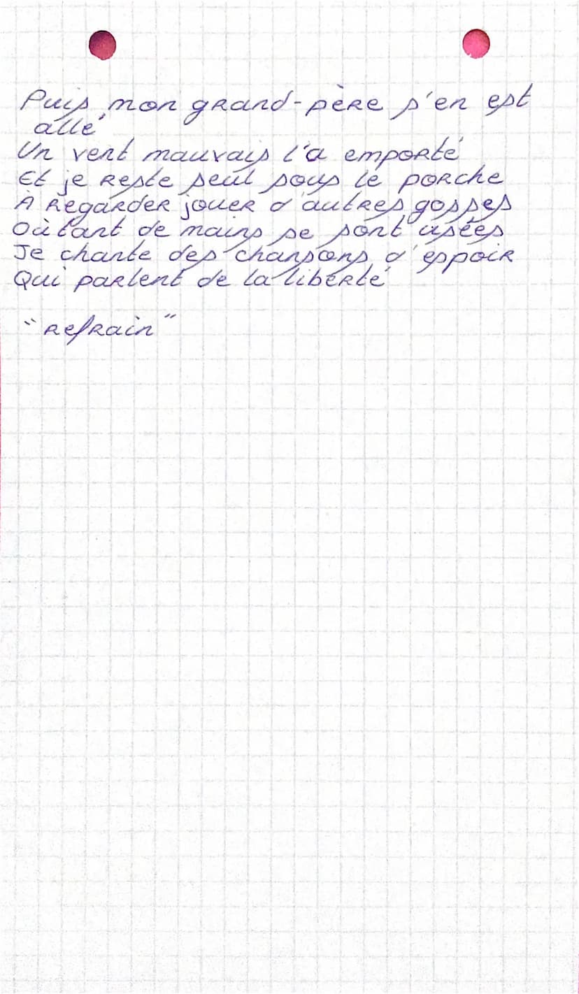 MUSIQUE
paroles chanson "le pien"
Du temps où je n
'élais qu
gosse
Mon grand-père me disait pouvent.
Appis à l'ombre de son porche
En Regard