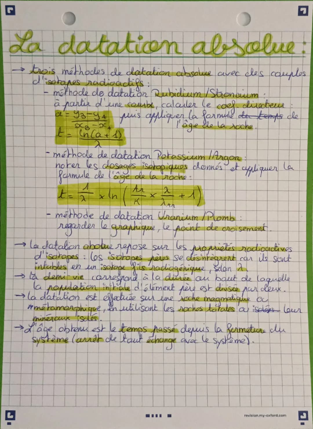 Le temps et
les roches
La datation relative
Les
-
T
principes
de datation dative
touches
par un
Tévenement
• recoupement: Si une strate n'es