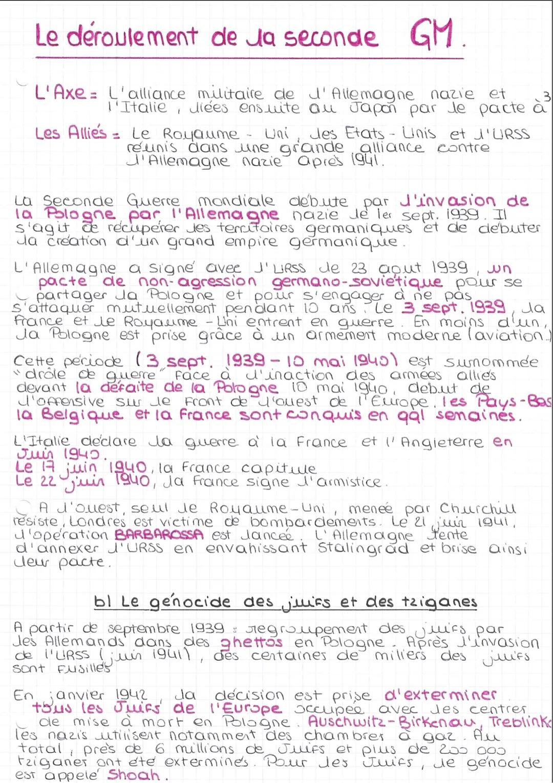 # Le déroulement de la seconde GM.

L'Axe L'alliance militaire de l'Allemagne nazie et

3

'Italie, liées ensuite au Japon par le pacte a

L