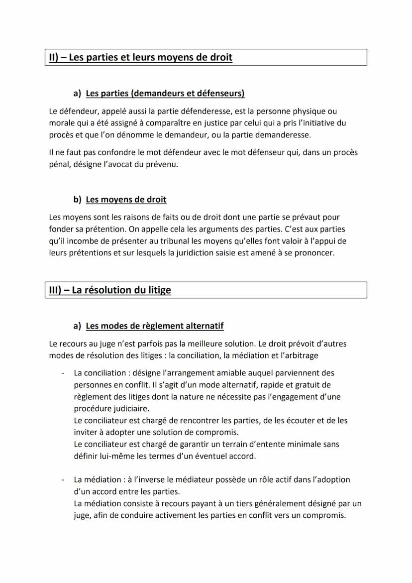 Chapitre 4) Le litige
Objectif du chapitre :
Déterminer au moyen d'une argumentation circule si le litige est causé par un acte
ou par un fa