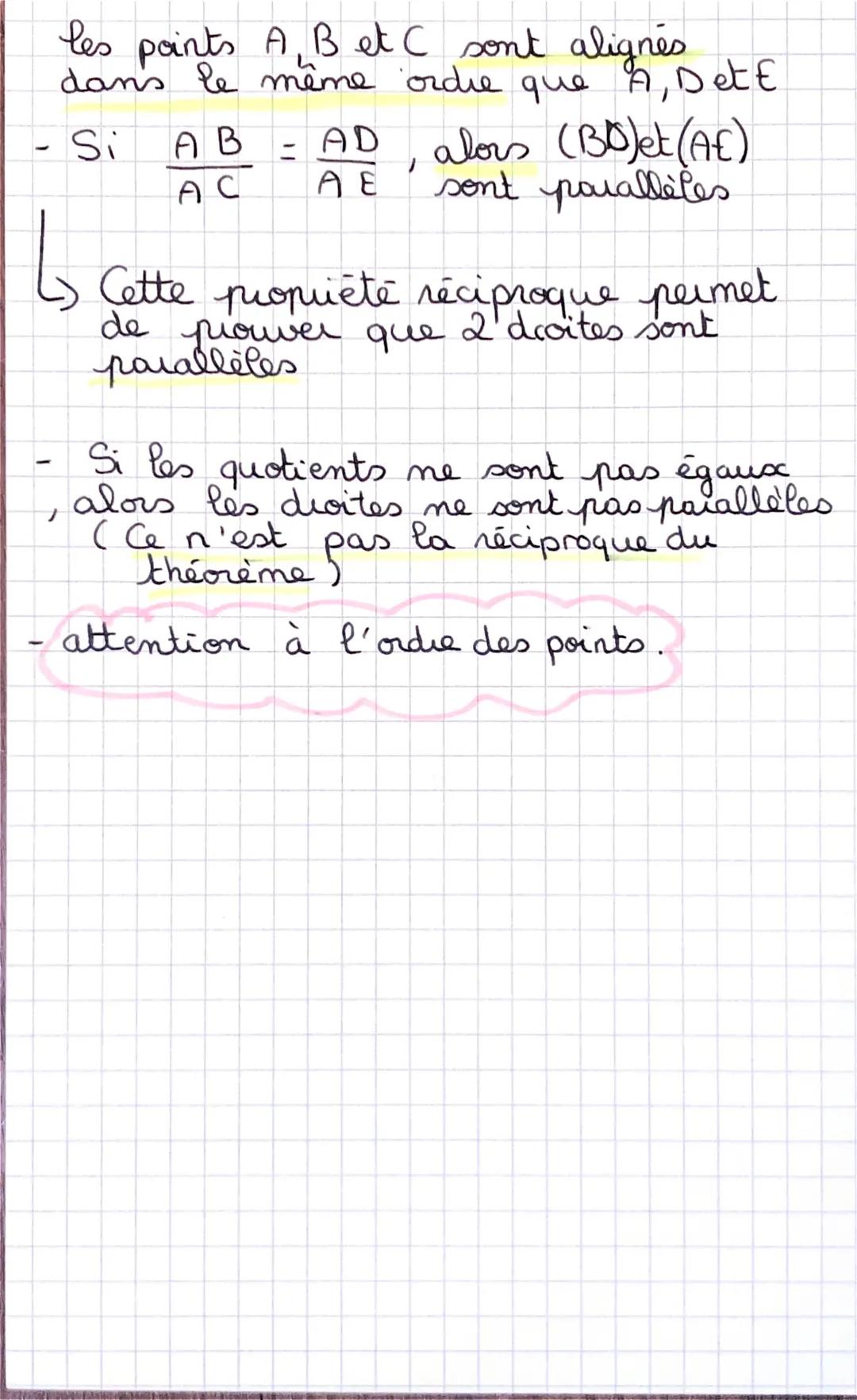 faths: Le théorème de Thales
I- Les 2 configurations de Thales:
B
I
A
C
Si on
ci-dessus:
B
3
a l'une des configurations
AN
AM
AB AC
E
Si Map