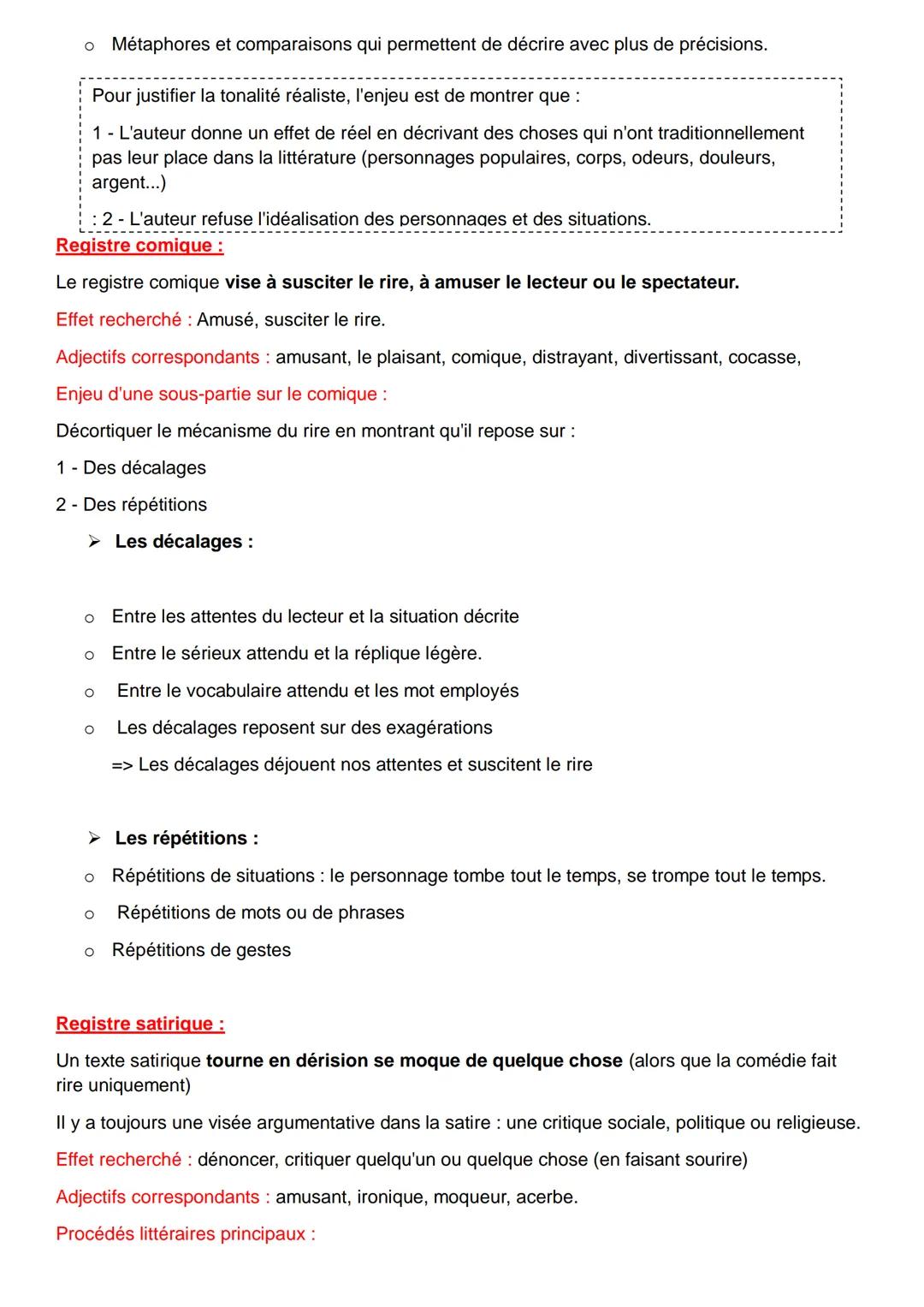 Registre lyrique :
Les registres
Le registre lyrique correspond à l'expression de sentiments personnels de façon rythmée,
chantée, presque m