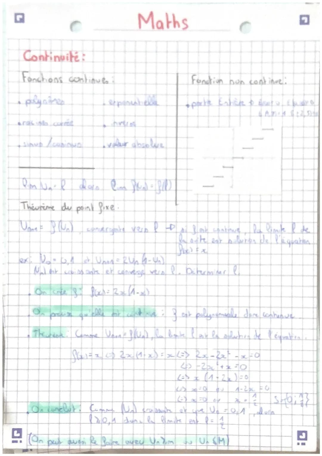 Suites:
Unon > Un (suite croissante)
Und1 KWh (suite décroissante)
arithmétique : Nom-
!G
Continuité
4 = 16² - Dac
Untr
Un = y₂ + hr
Un Upt(