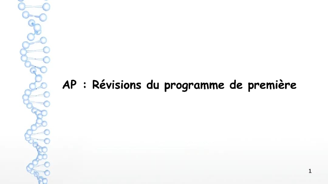  Les molécules biologiques 