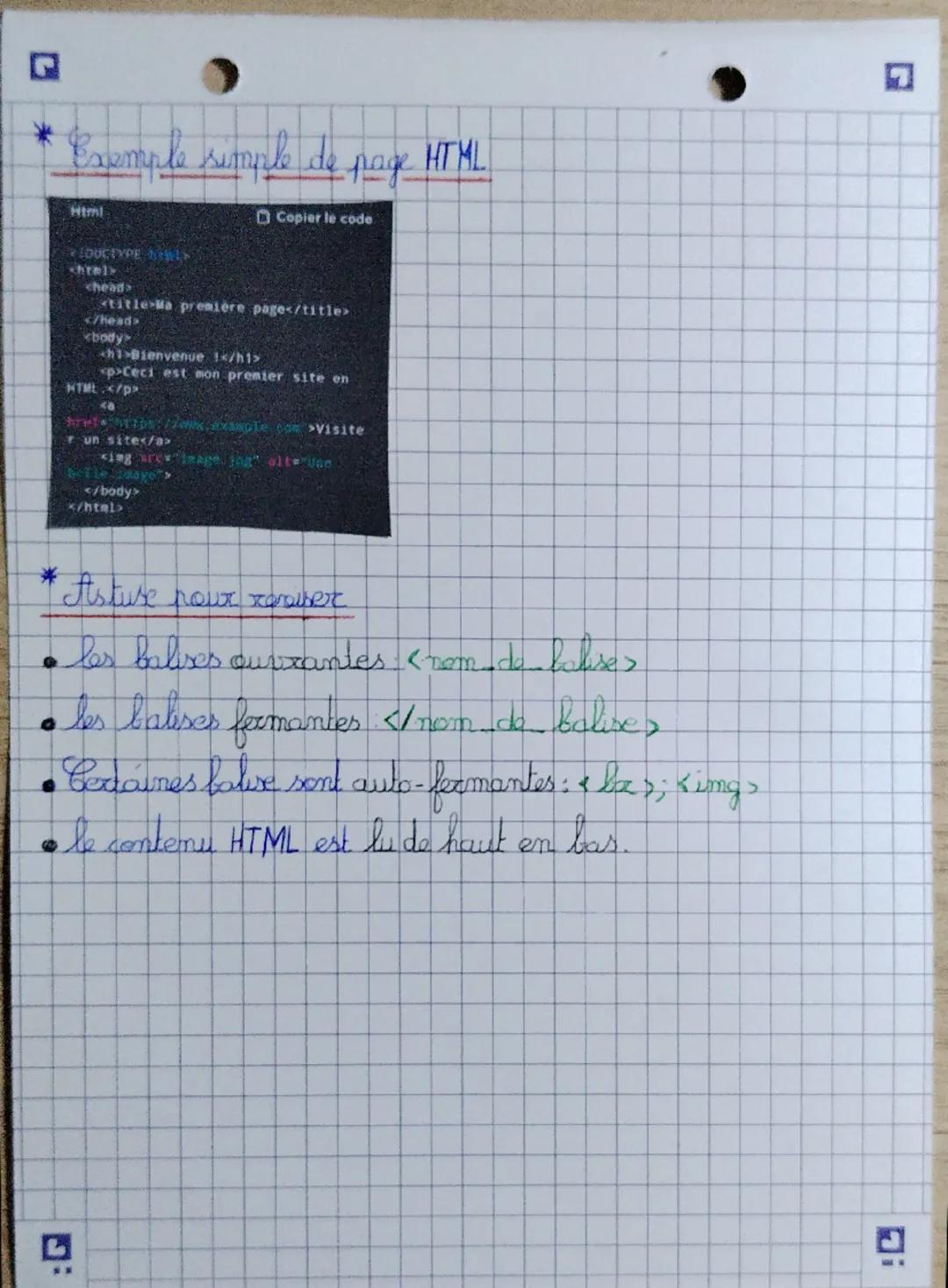 --- OCR Start ---
SX Chamb
* Qu'est-ce que +TML
HTML signifie hypertext Machup Language (langage.
• Psectà structurer le contenu des pages.
