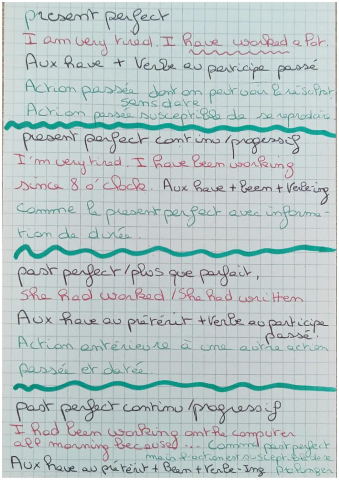 # differents remps
Anglais
Present simple: He wores
BY ousizeme I wante
personne
ersonne do sinalier
Pet se le navedbe. Action encou
+ à la 