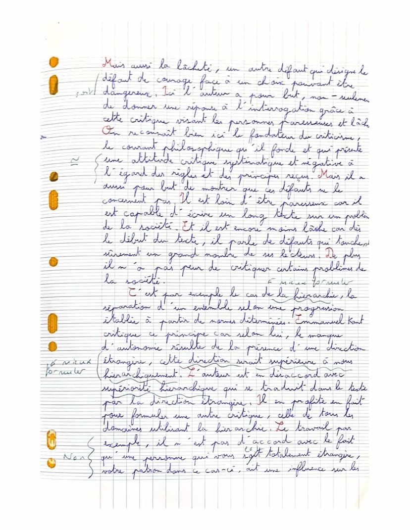 Imad
1 тог
D
15
Indance
بانان
линих
approximo hour upendant
à vour
arreter
гуре
Commentaire:
Une ex
explication de texte approfondie
qui s'e