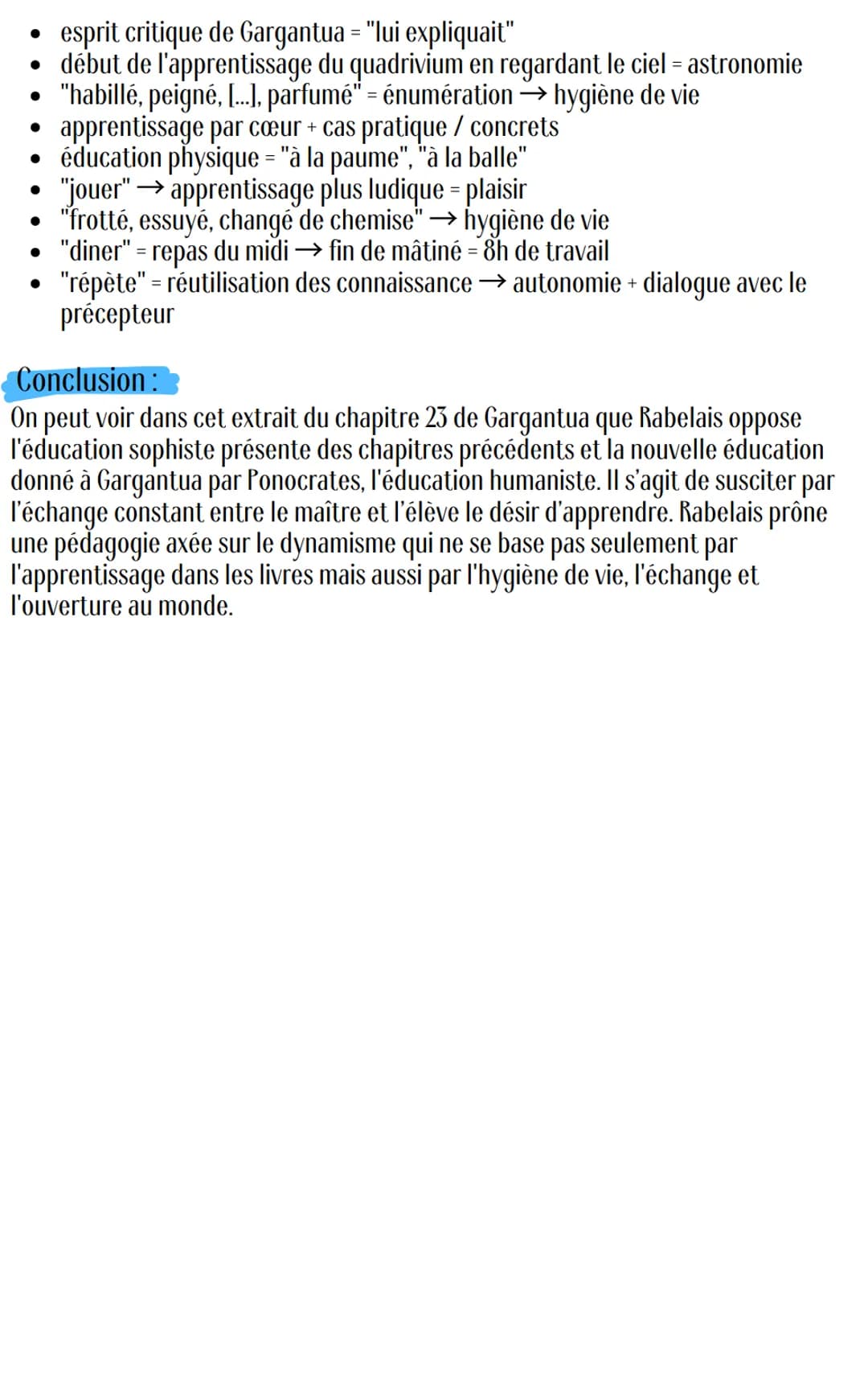 Introduction:
• Présentation du texte :
Gargantua publié en 1534 par François Rabelais, auteur humaniste, raconte de façon
comique l'histoir