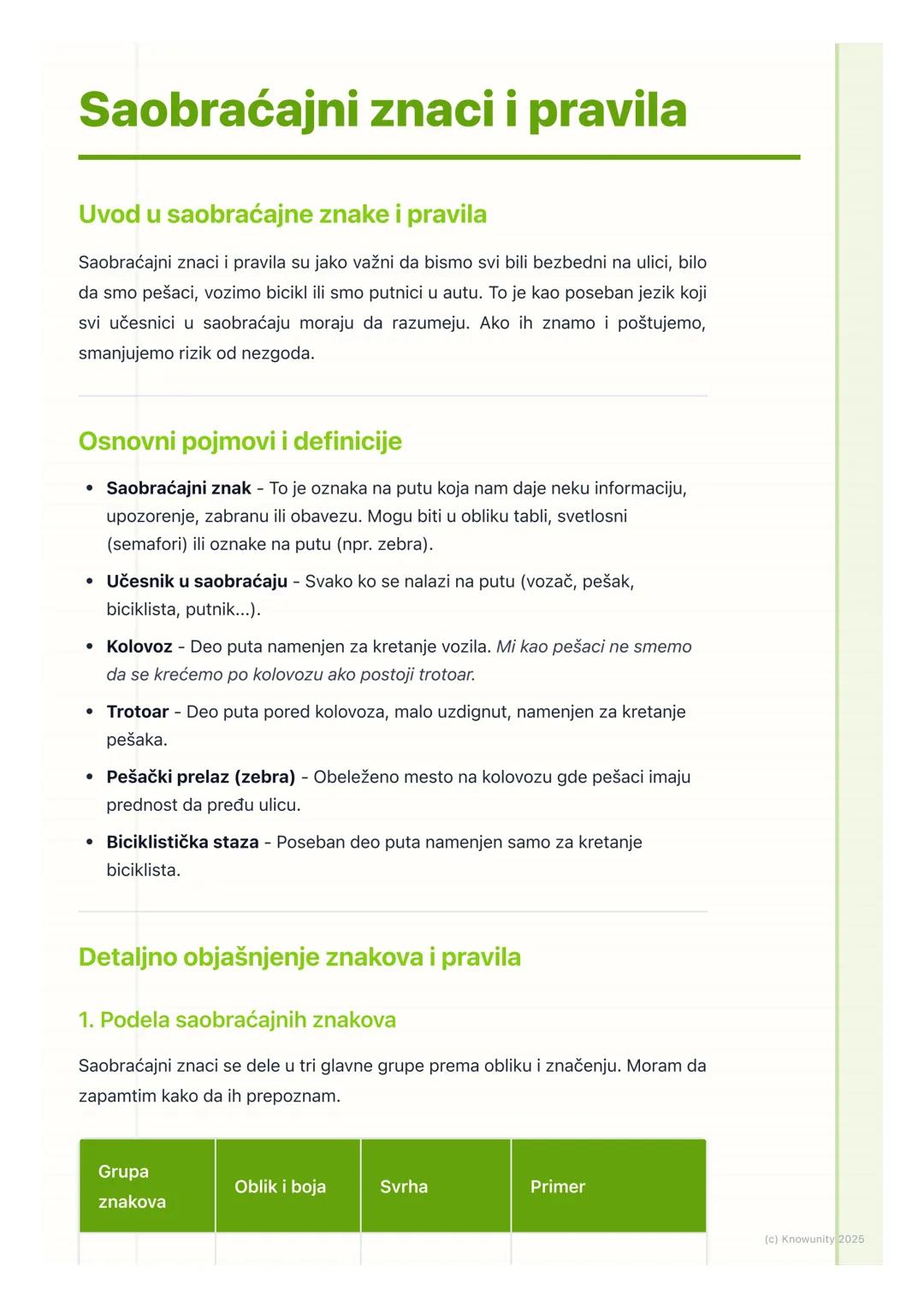 # Saobraćajni znaci i pravila

Uvod u saobraćajne znake i pravila

Saobraćajni znaci i pravila su jako važni da bismo svi bili bezbedni na u