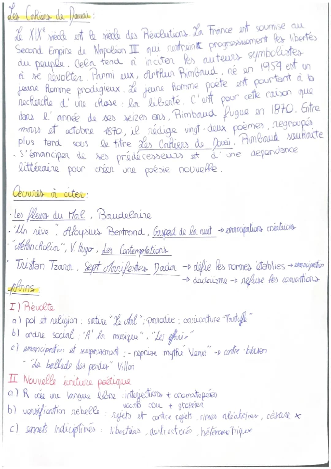 Les cahiers de Douai Dissertation