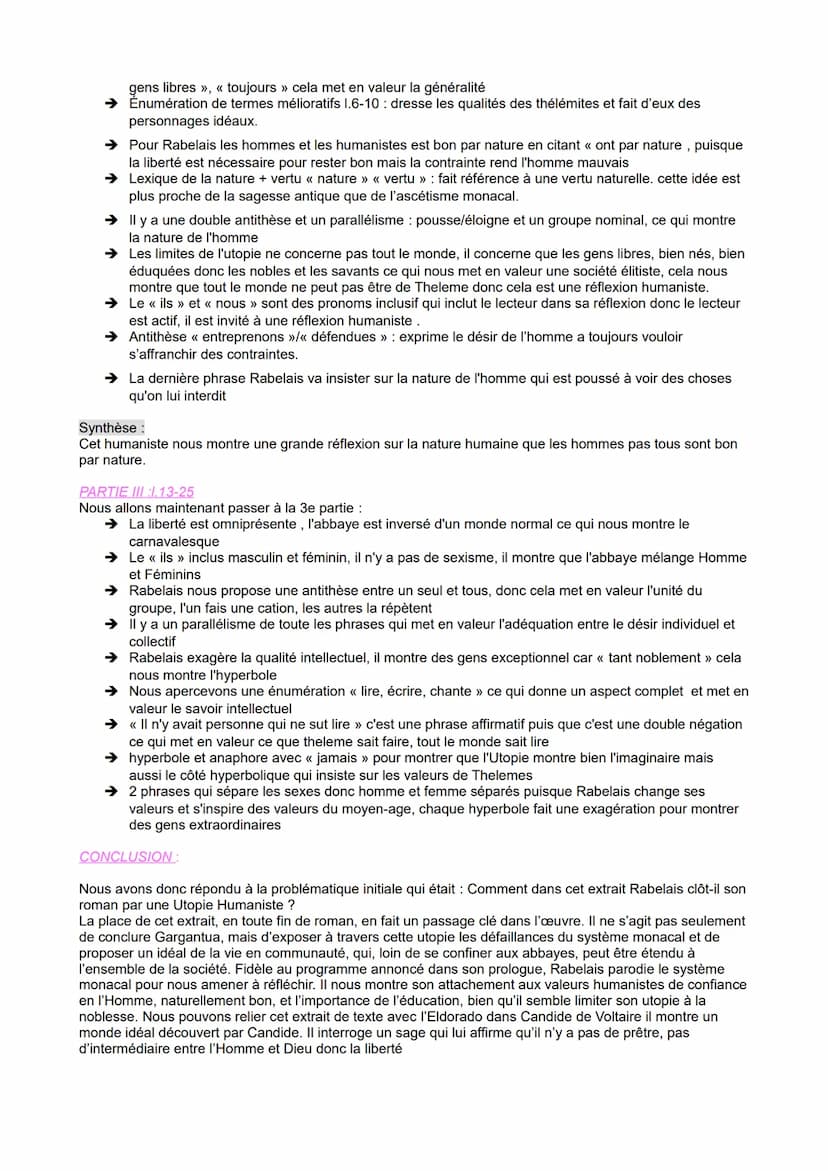 LECTURE:
Bonjour, je vais vous présenter la lecture linéaire du texte de Rabelais, extrait du chapitre 57 de Gargantua.
Je vais commencer pa