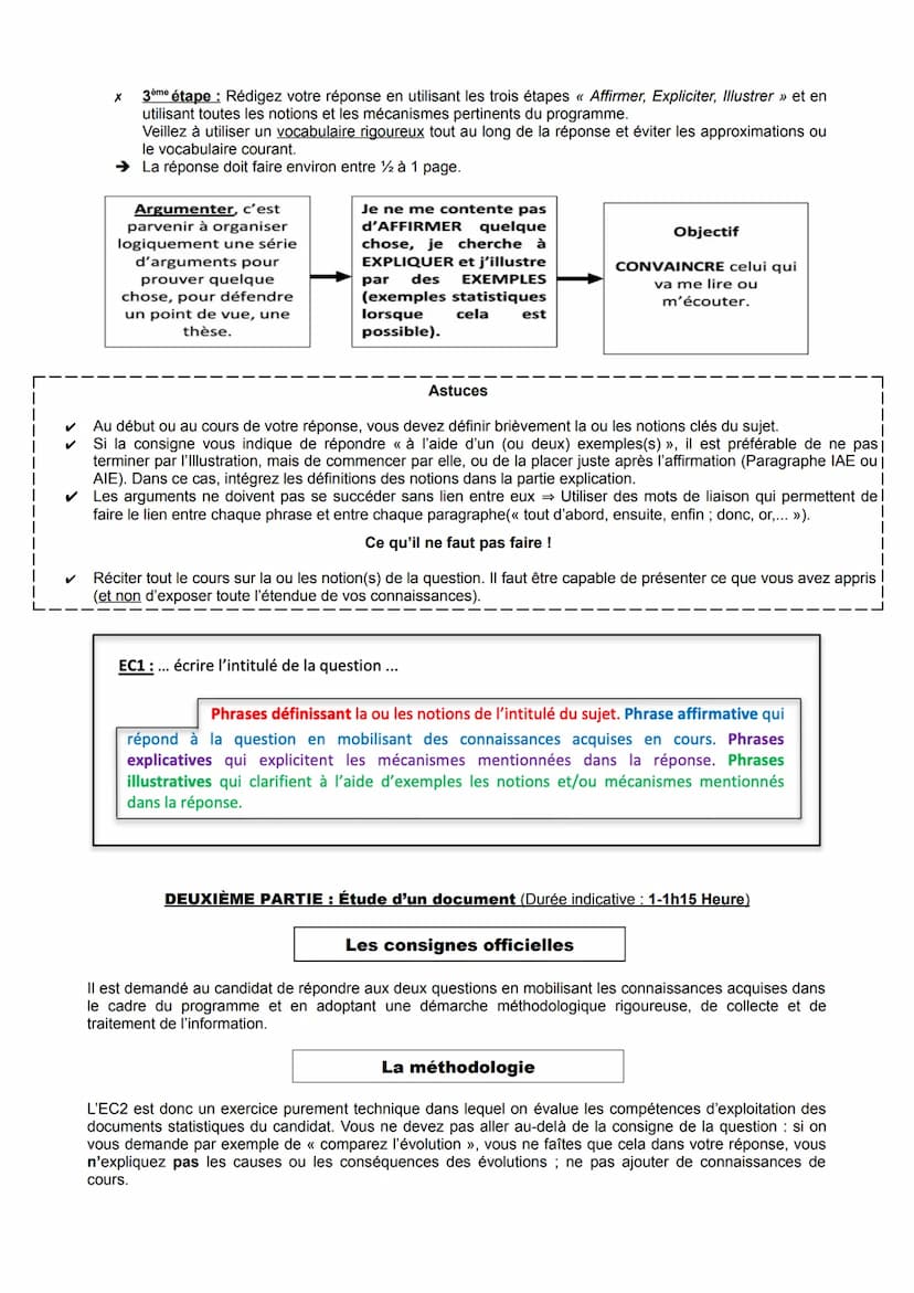 EC1 mobilisation
des connaissances
(une question)
4 points
●
L'EPREUVE COMPOSEE
FICHE MÉTHODE : Vers le bac
L'ÉPREUVE COMPOSÉE
(EC)
●
X
EC2 