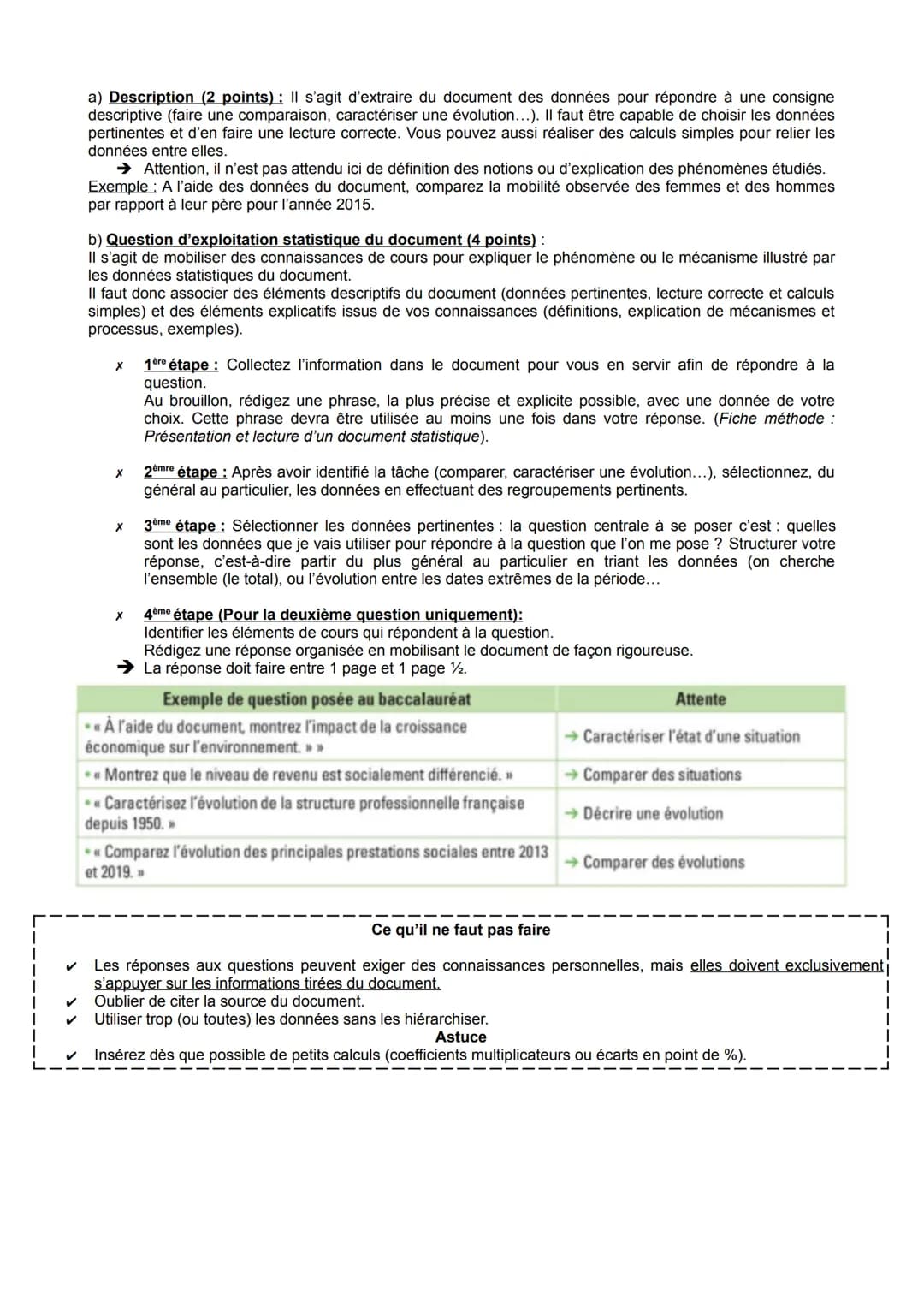 EC1 mobilisation
des connaissances
(une question)
4 points
●
L'EPREUVE COMPOSEE
FICHE MÉTHODE : Vers le bac
L'ÉPREUVE COMPOSÉE
(EC)
●
X
EC2 